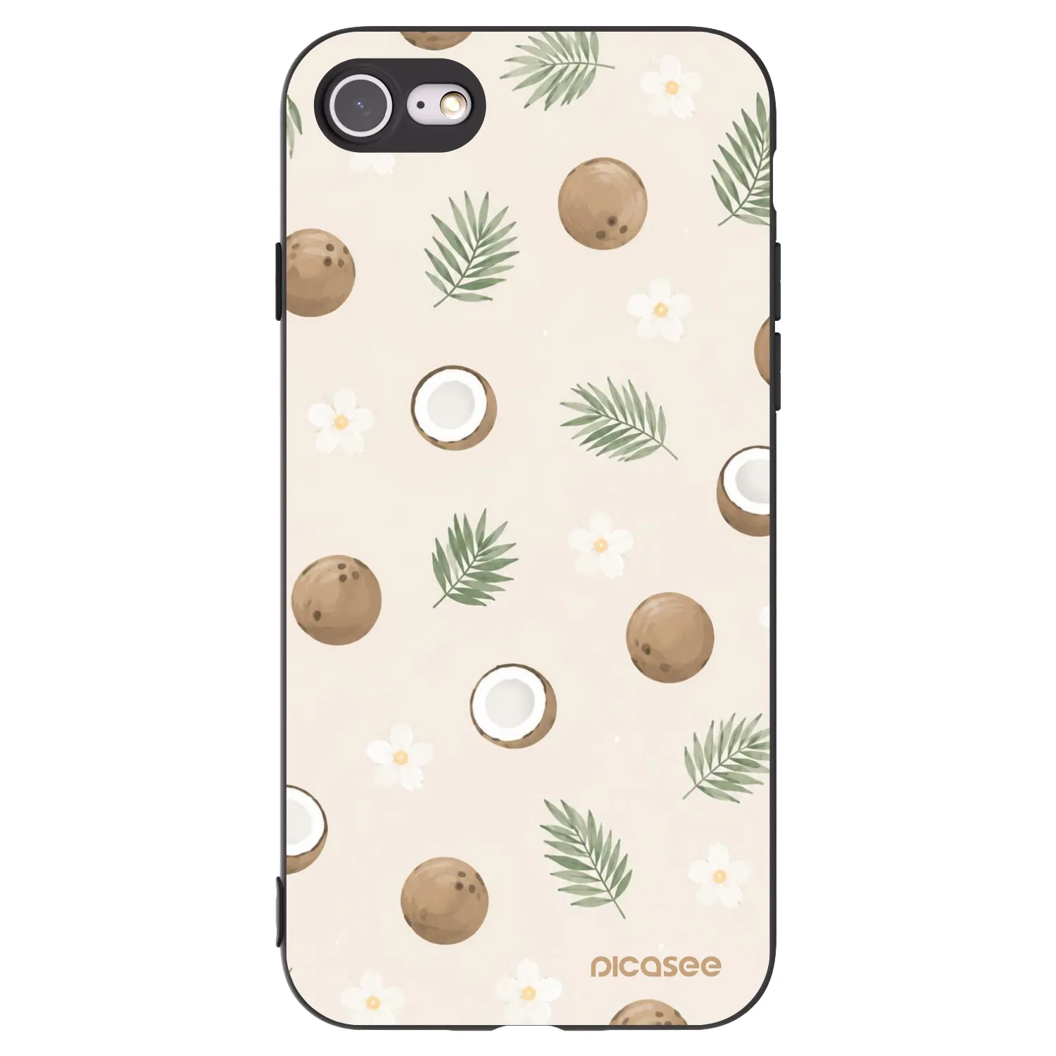 Picasee crna silikonska maskica za Apple iPhone 8 - Coconut Breeze