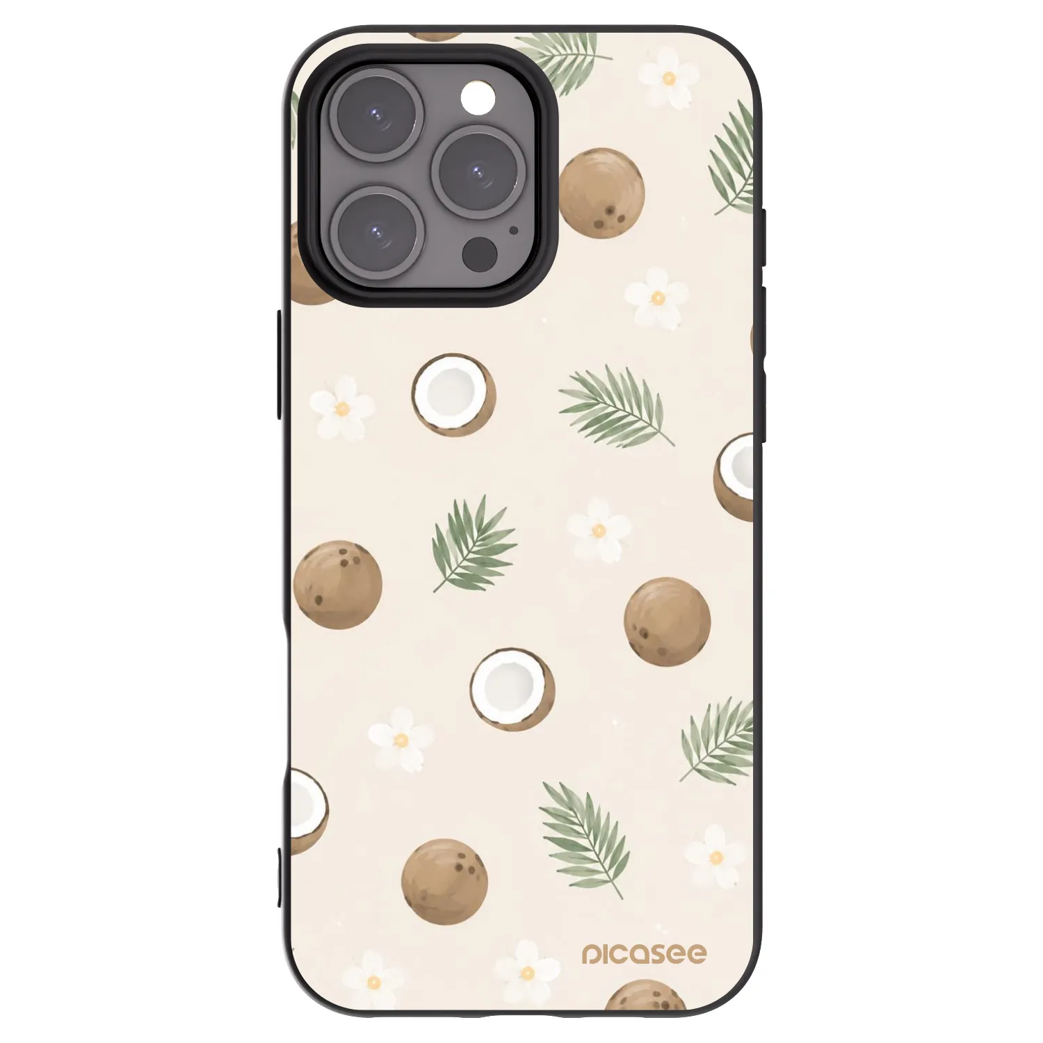 Picasee crna silikonska maskica za Apple iPhone 16 Pro Max - Coconut Breeze