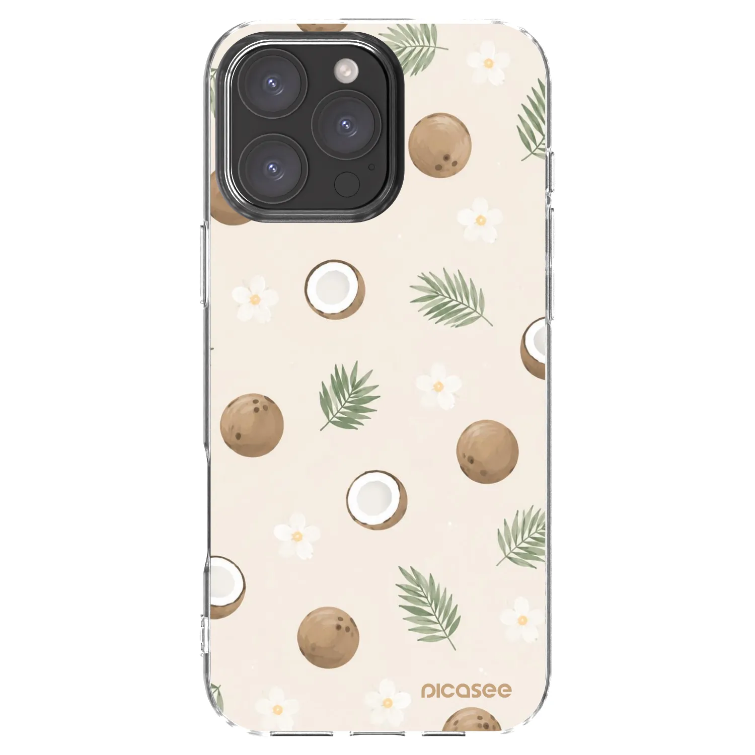 Picasee silikonska prozirna maskica za Apple iPhone 16 Pro Max - Coconut Breeze