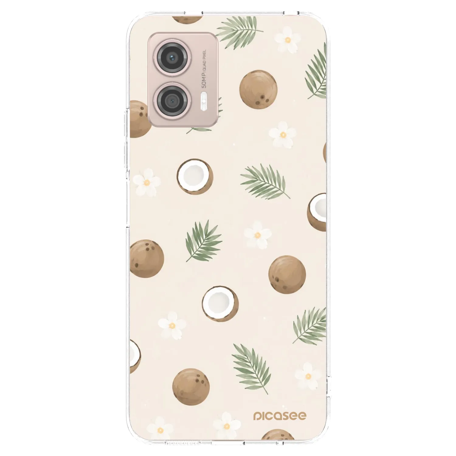 Picasee silikonska prozirna maskica za Motorola Moto G53 5G - Coconut Breeze