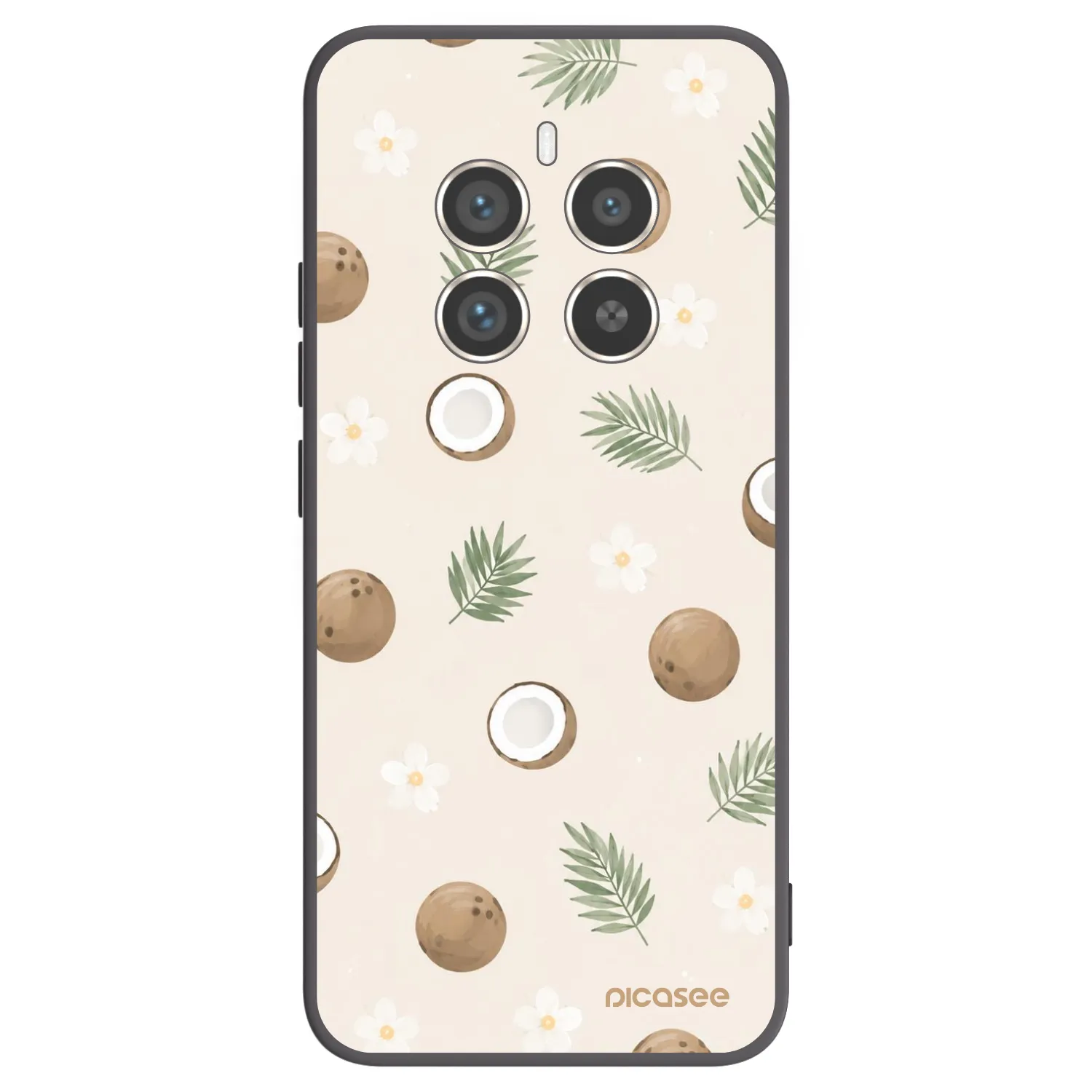 Picasee crna silikonska maskica za Realme 12 Pro 5G - Coconut Breeze