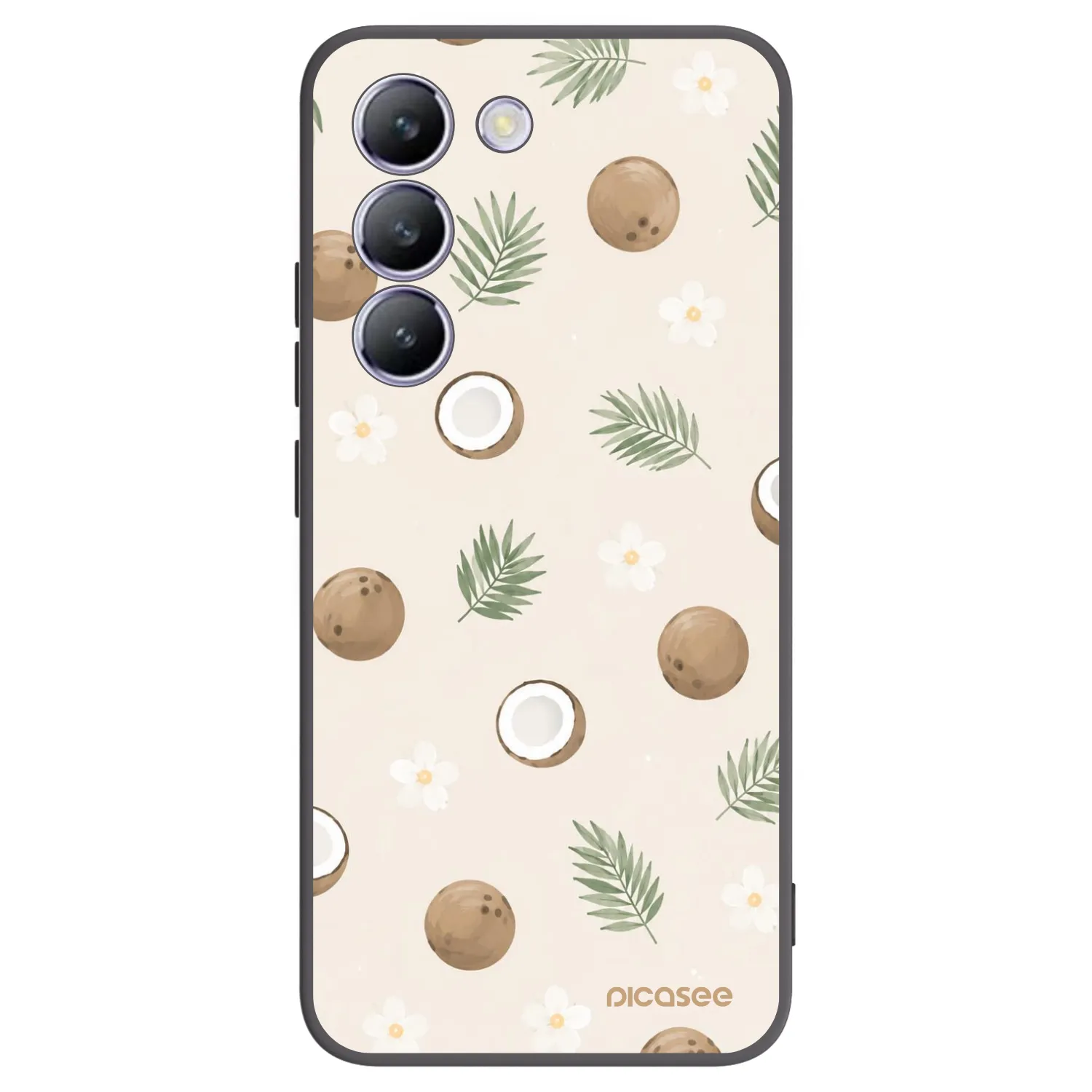 Picasee crna silikonska maskica za Vivo V40 SE 5G - Coconut Breeze