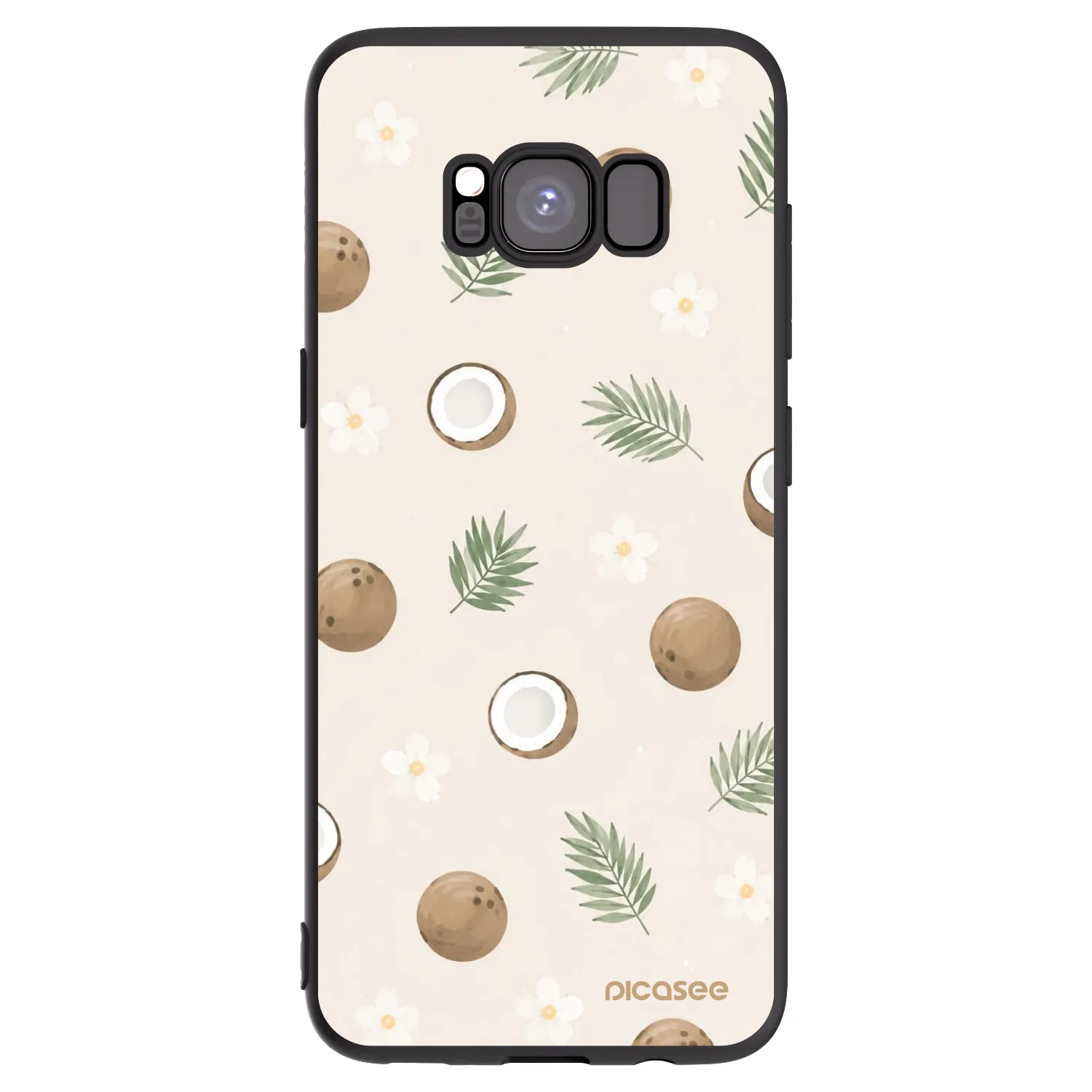 Picasee crna silikonska maskica za Samsung Galaxy S8 G950F - Coconut Breeze