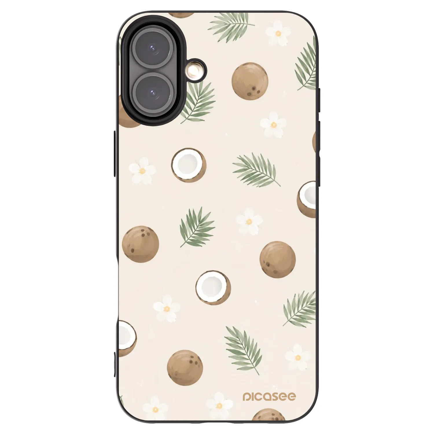 Picasee crna silikonska maskica za Apple iPhone 16 Plus - Coconut Breeze