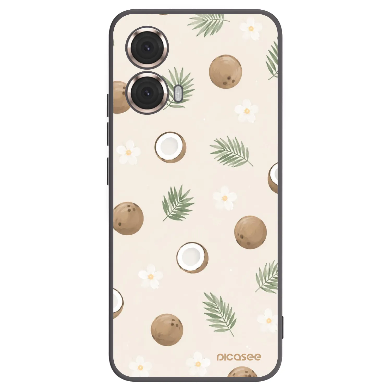 Picasee crna silikonska maskica za Motorola Moto G85 - Coconut Breeze