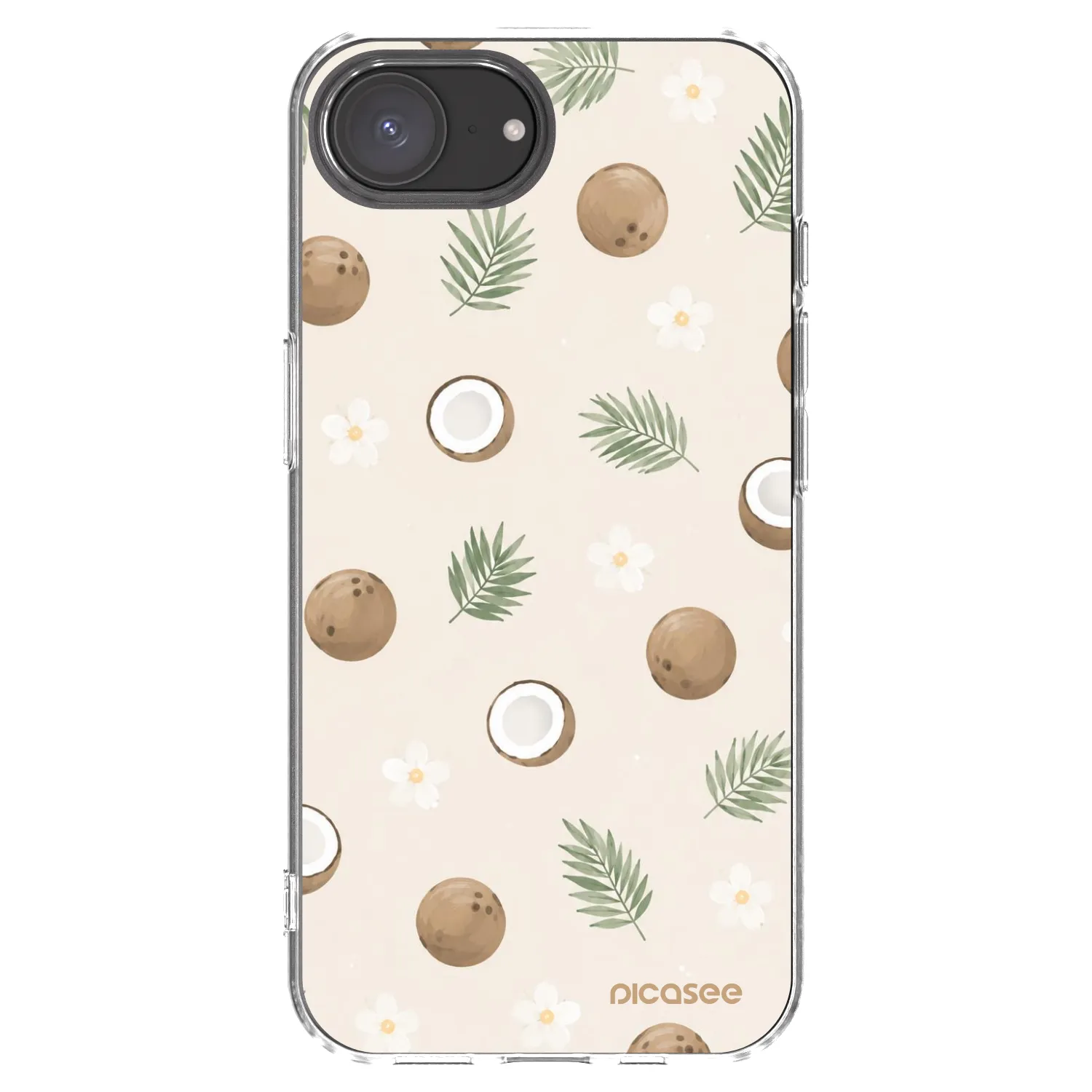 Picasee silikonska prozirna maskica za Apple iPhone 16e - Coconut Breeze