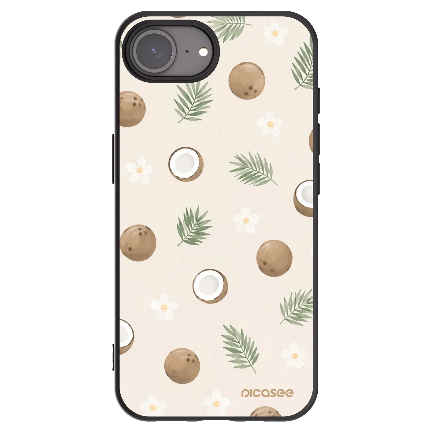 Picasee crna silikonska maskica za Apple iPhone 16e - Coconut Breeze