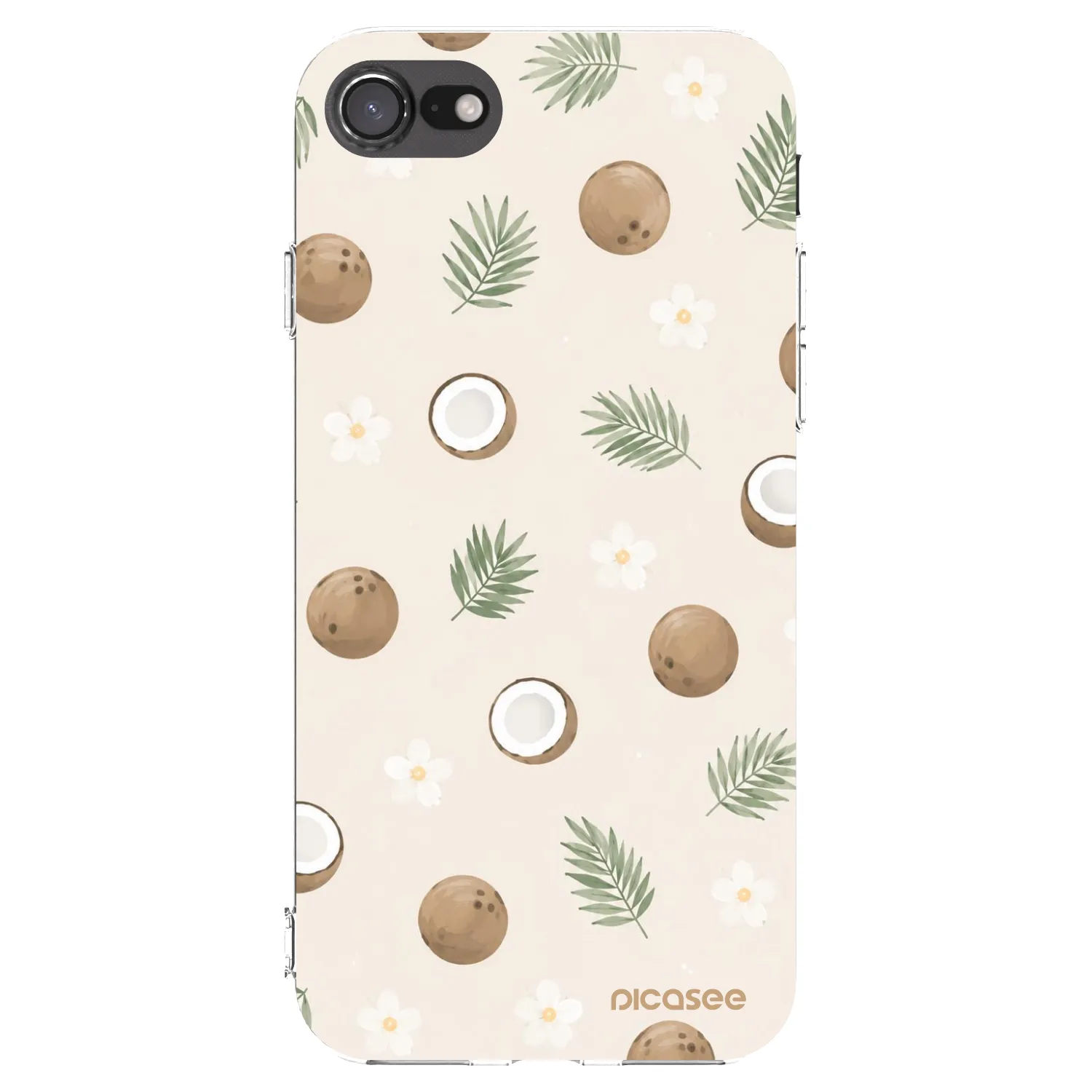 Picasee silikonska prozirna maskica za Apple iPhone 7 - Coconut Breeze