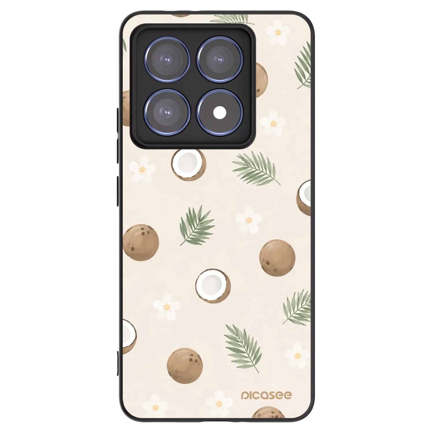 Picasee crna silikonska maskica za Xiaomi 14T Pro - Coconut Breeze