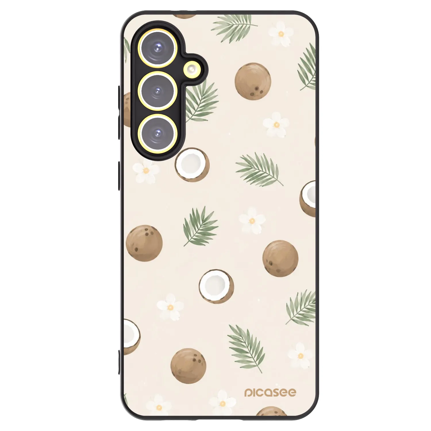 Picasee crna silikonska maskica za Samsung Galaxy S24 FE S721B - Coconut Breeze