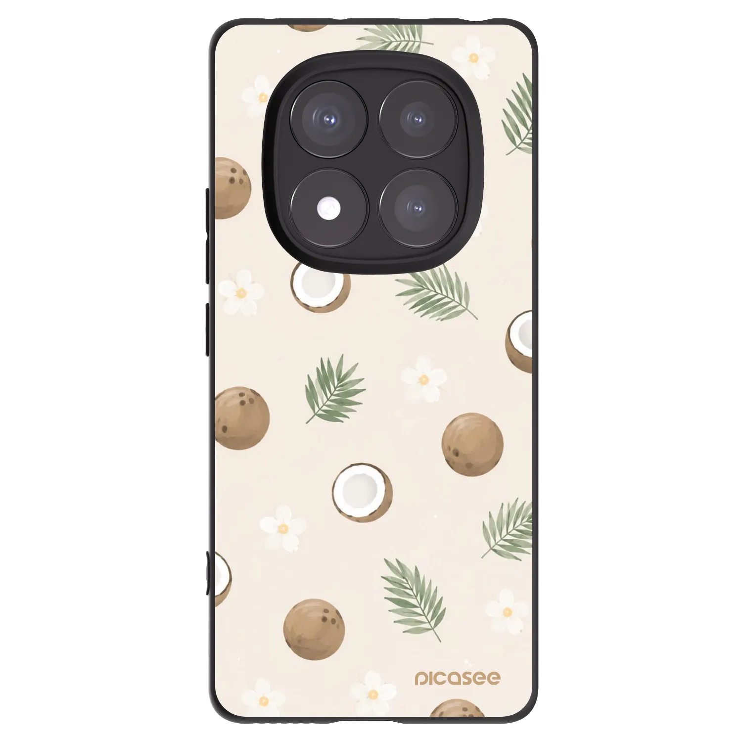 Picasee crna silikonska maskica za Xiaomi Redmi Note 14 Pro+ 5G - Coconut Breeze