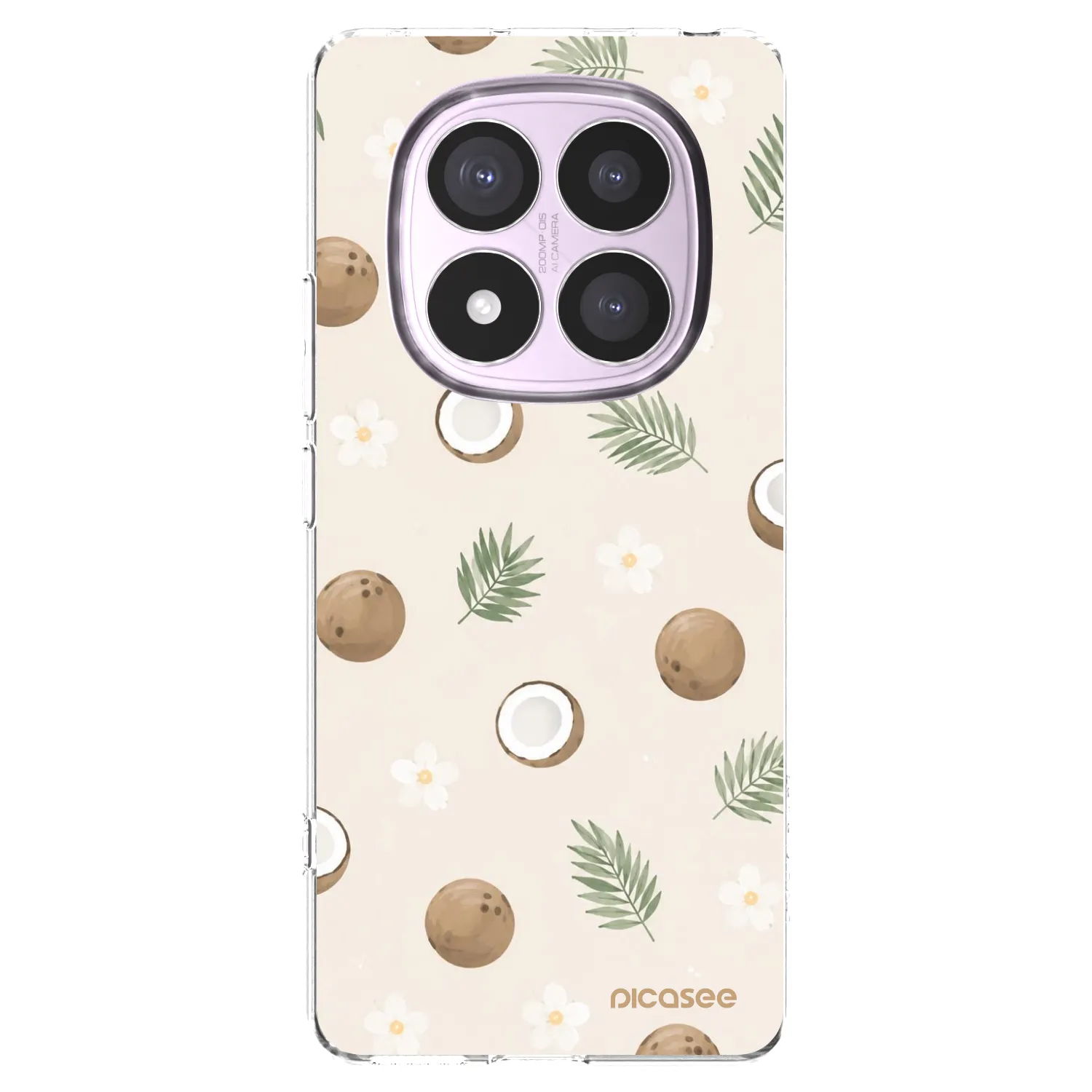 Picasee silikonska prozirna maskica za Xiaomi Redmi Note 14 Pro 5G - Coconut Breeze