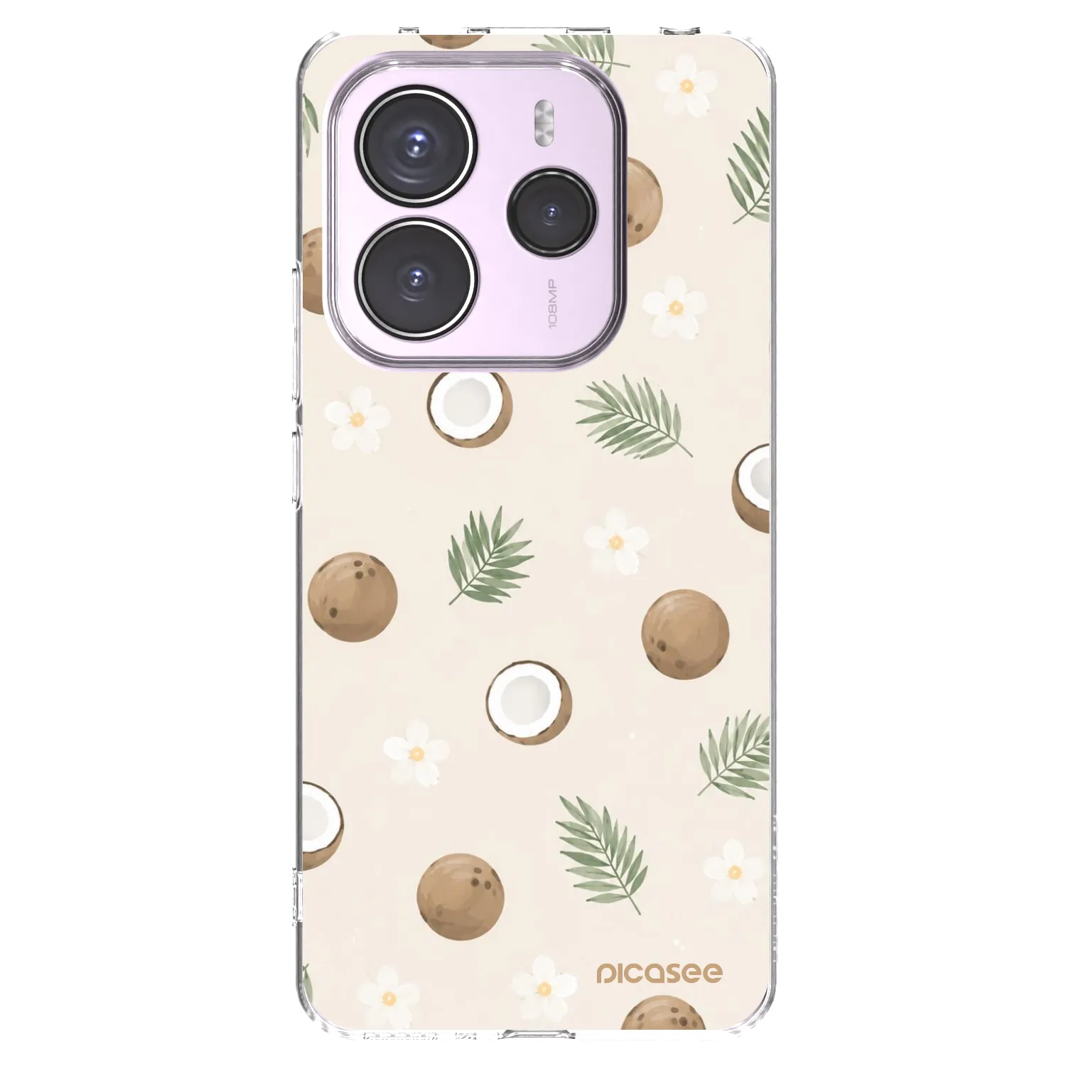 Picasee silikonska prozirna maskica za Xiaomi Redmi Note 14 5G - Coconut Breeze