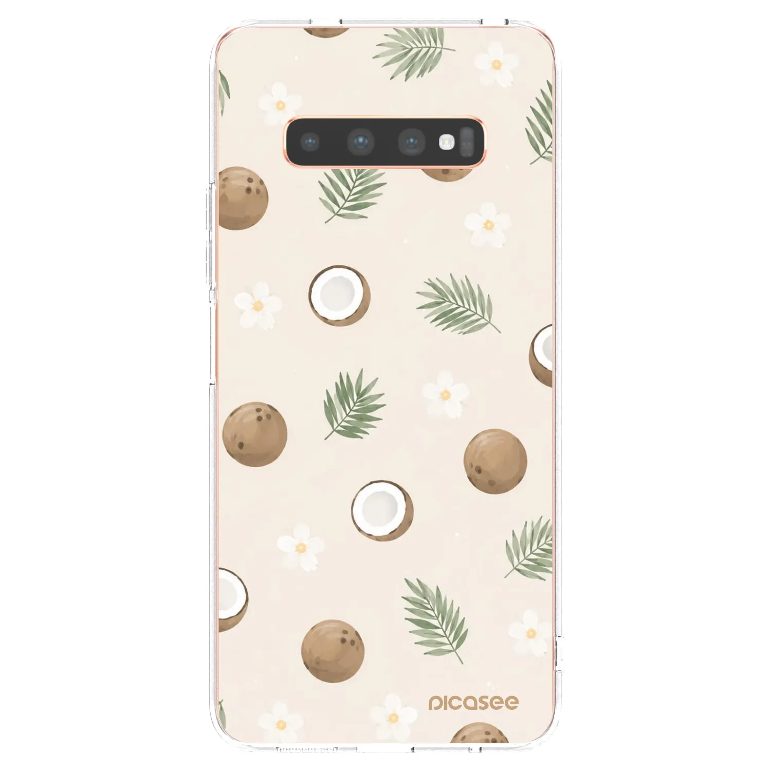 Picasee silikonska prozirna maskica za Samsung Galaxy S10 Plus G975 - Coconut Breeze