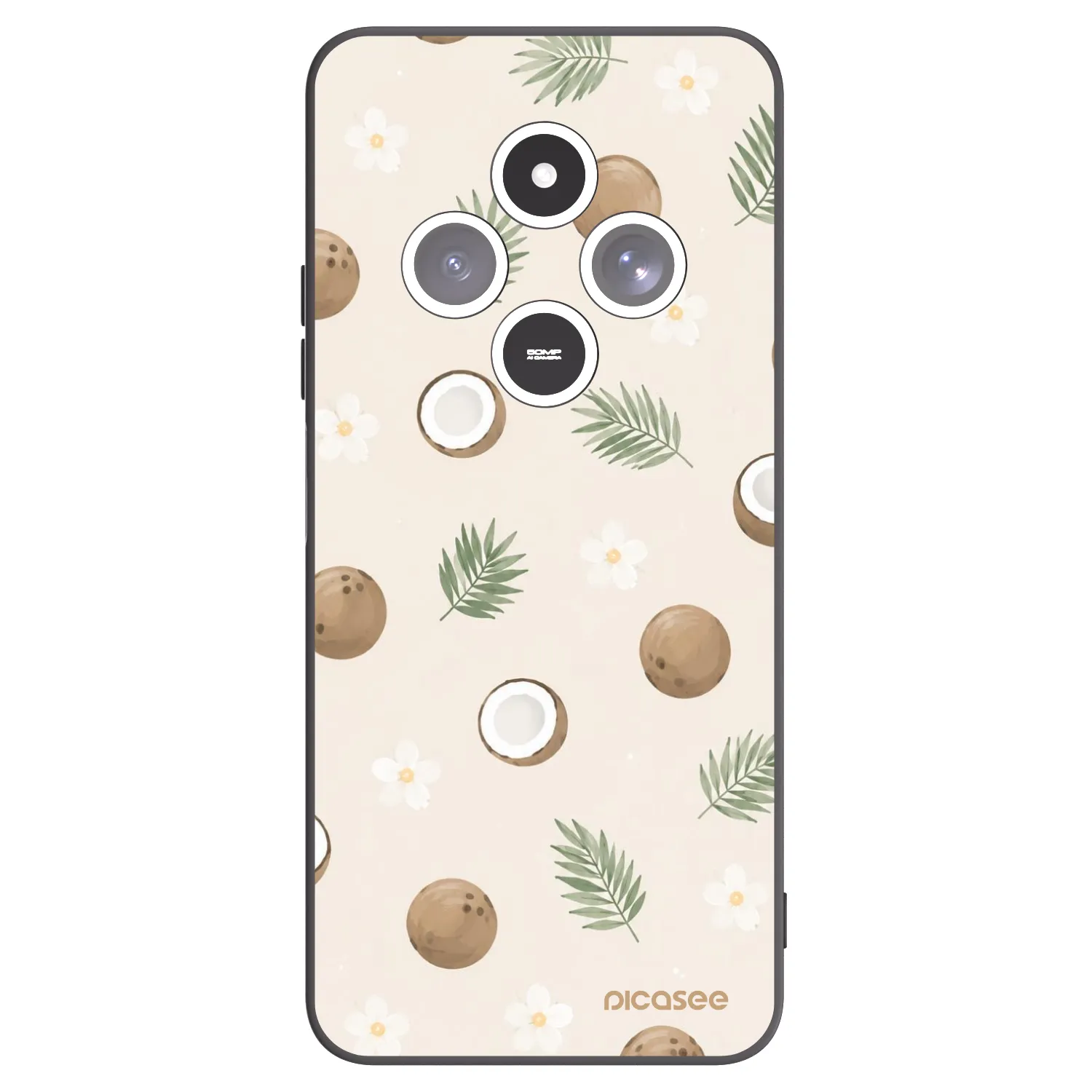 Picasee crna silikonska maskica za Xiaomi Redmi 14C - Coconut Breeze