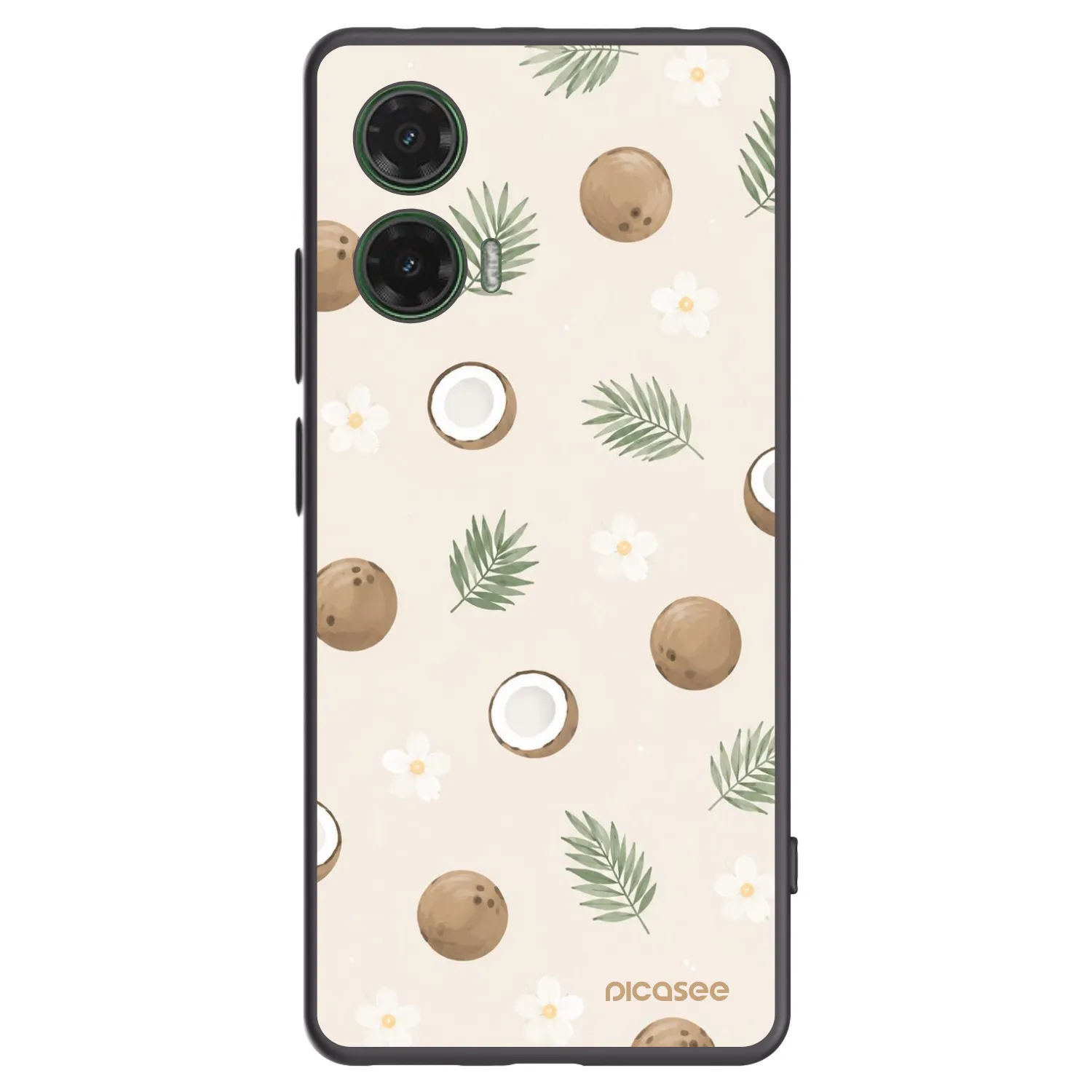 Picasee crna silikonska maskica za Motorola Moto G35 5G - Coconut Breeze