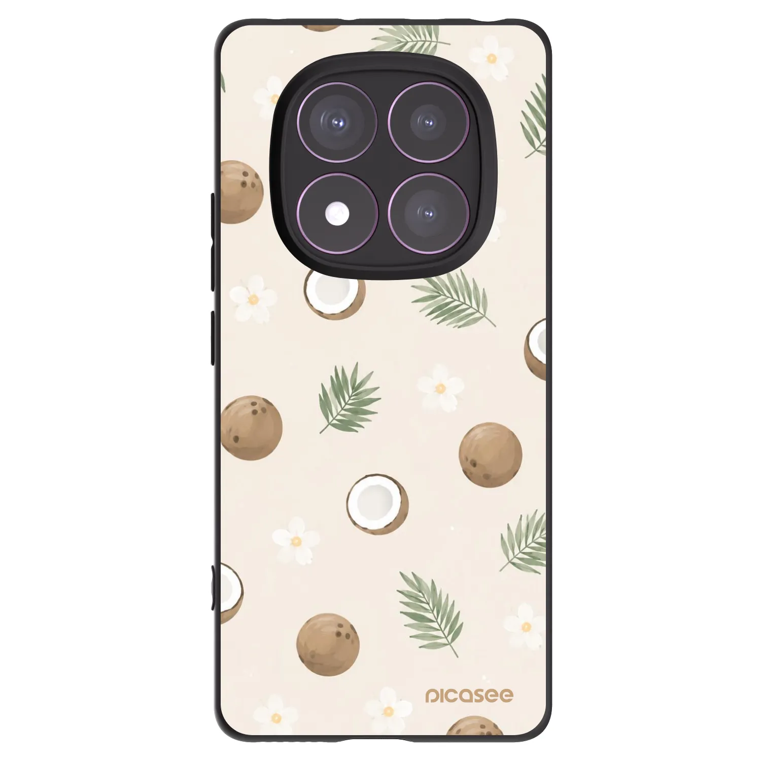 Picasee crna silikonska maskica za Xiaomi Redmi Note 14 Pro 4G - Coconut Breeze