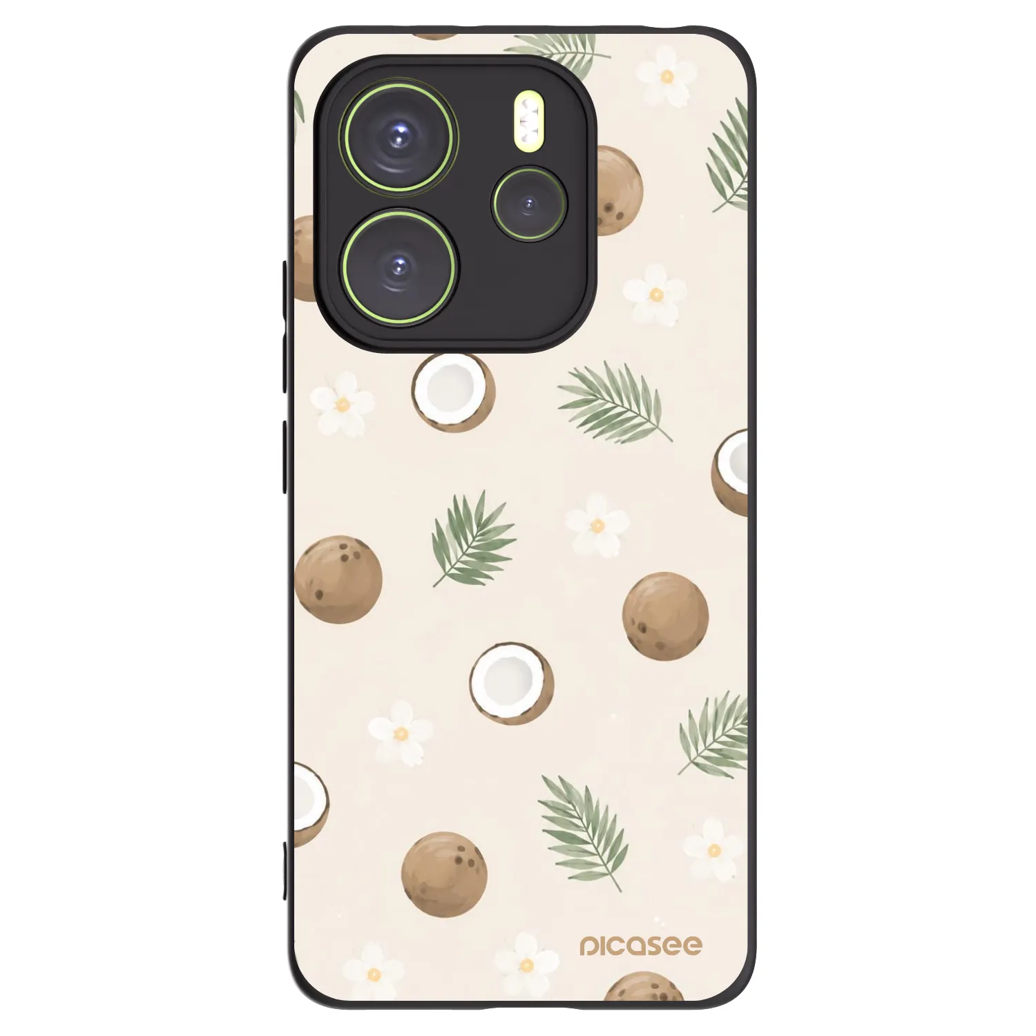 Picasee crna silikonska maskica za Xiaomi Redmi Note 14 4G - Coconut Breeze