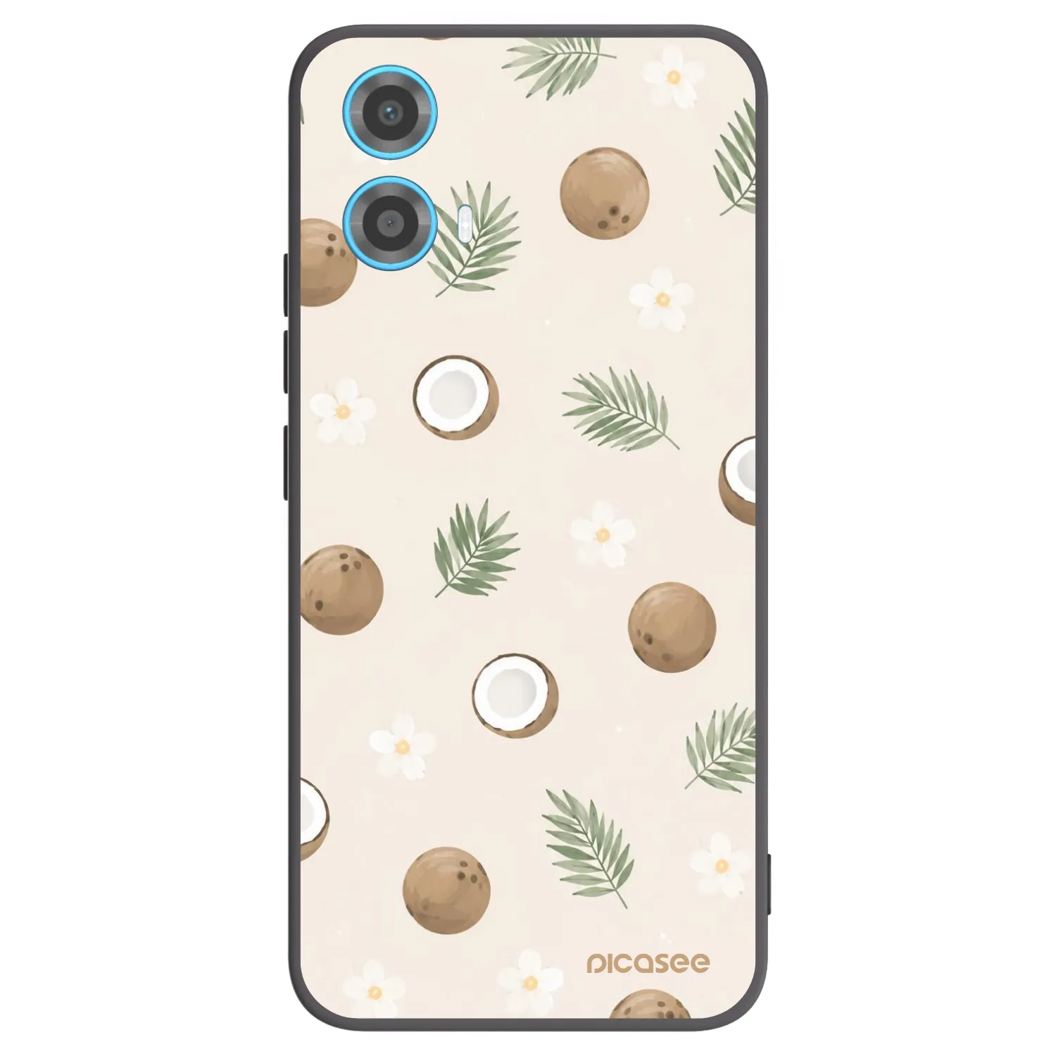 Picasee crna silikonska maskica za Motorola Moto G34 5G - Coconut Breeze