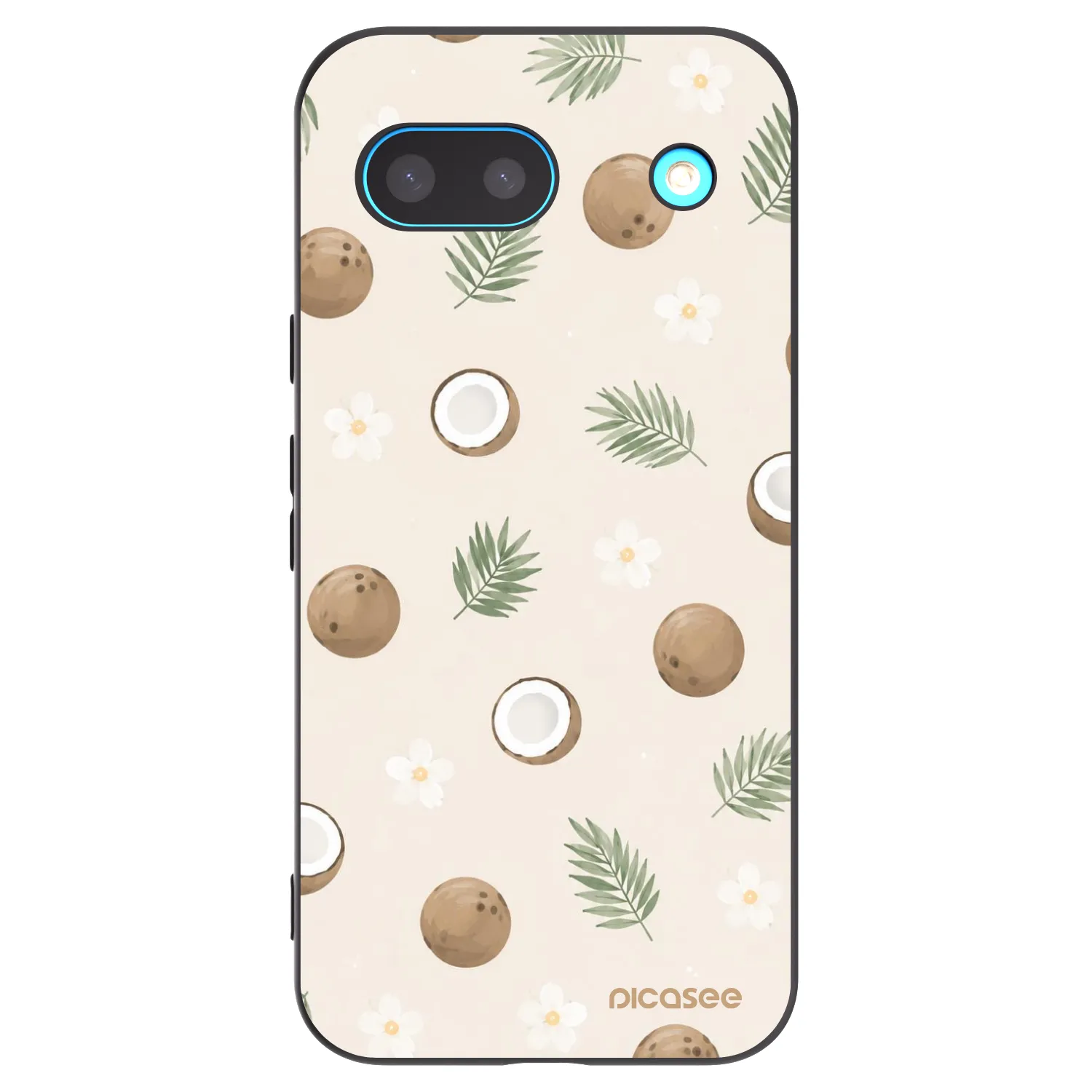 Picasee crna silikonska maskica za Google Pixel 8a - Coconut Breeze