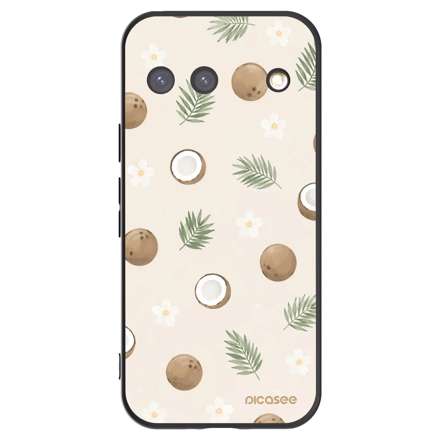 Picasee crna silikonska maskica za Google Pixel 9 - Coconut Breeze