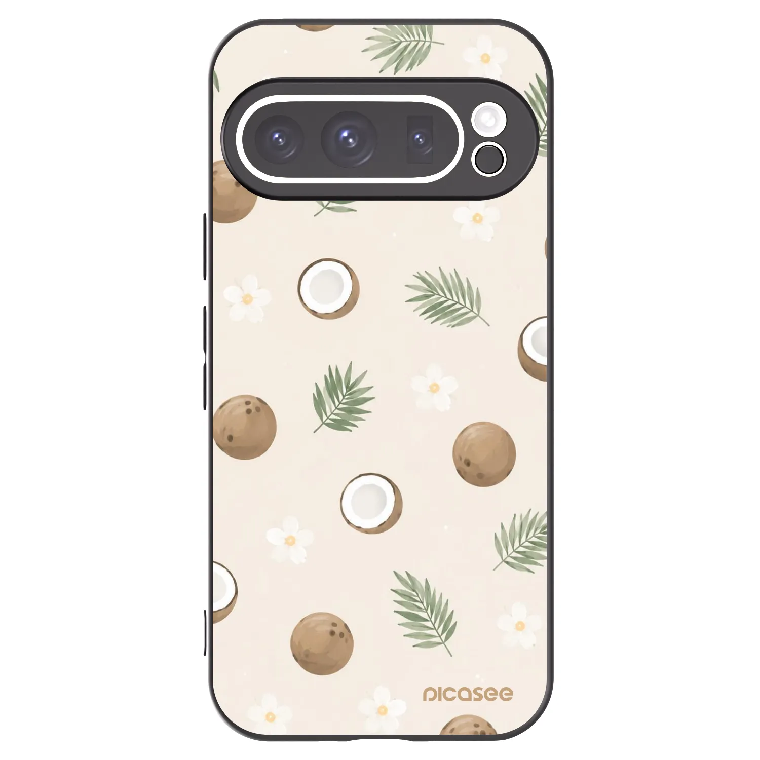 Picasee crna silikonska maskica za Google Pixel 9 Pro - Coconut Breeze