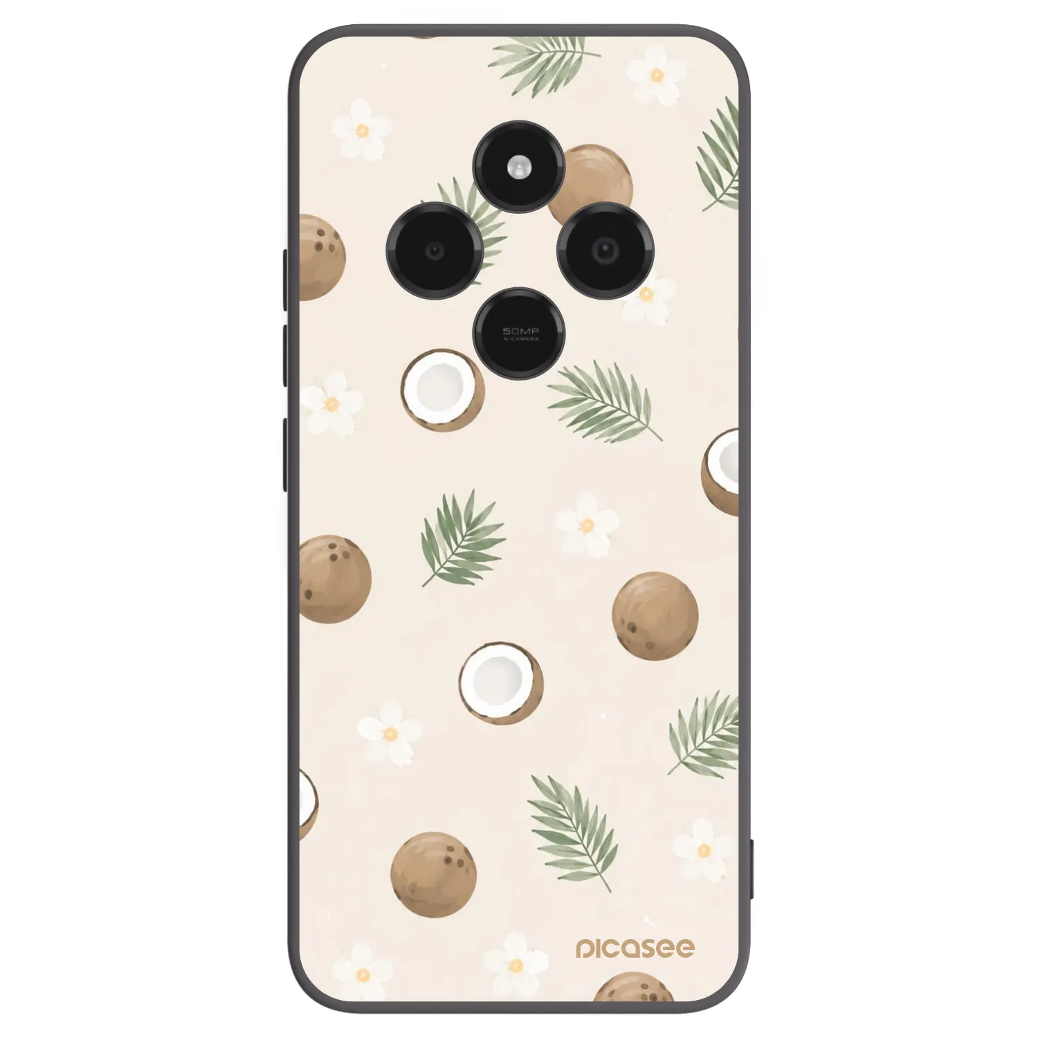 Picasee crna silikonska maskica za Xiaomi Poco C75 - Coconut Breeze