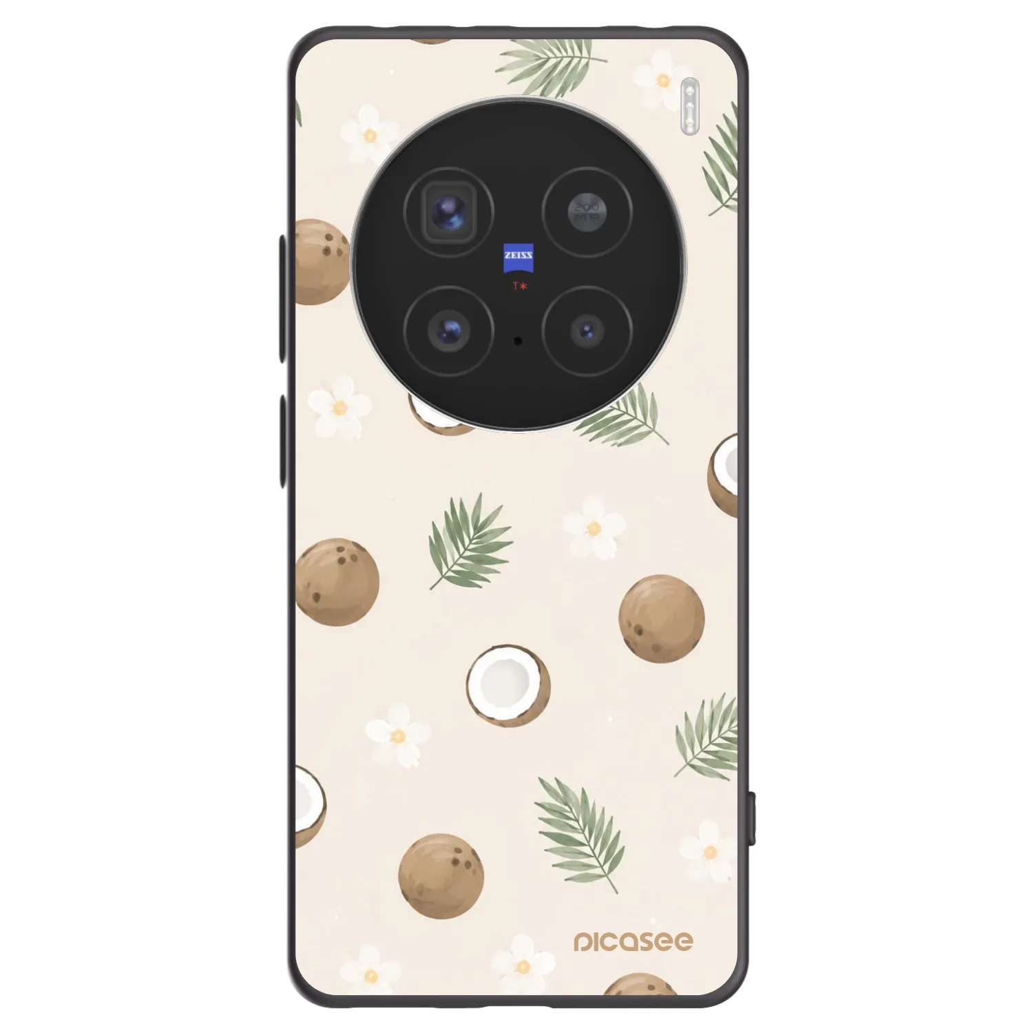 Picasee crna silikonska maskica za Vivo X200 Pro - Coconut Breeze