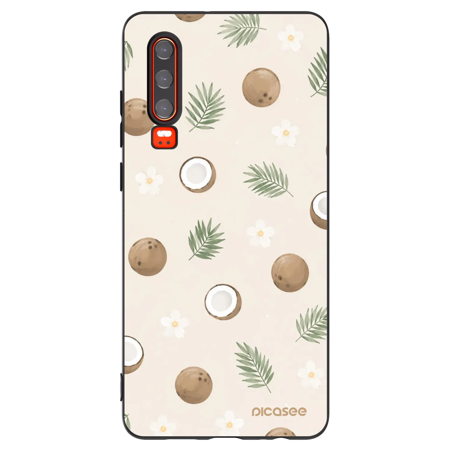 Picasee crna silikonska maskica za Huawei P30 - Coconut Breeze