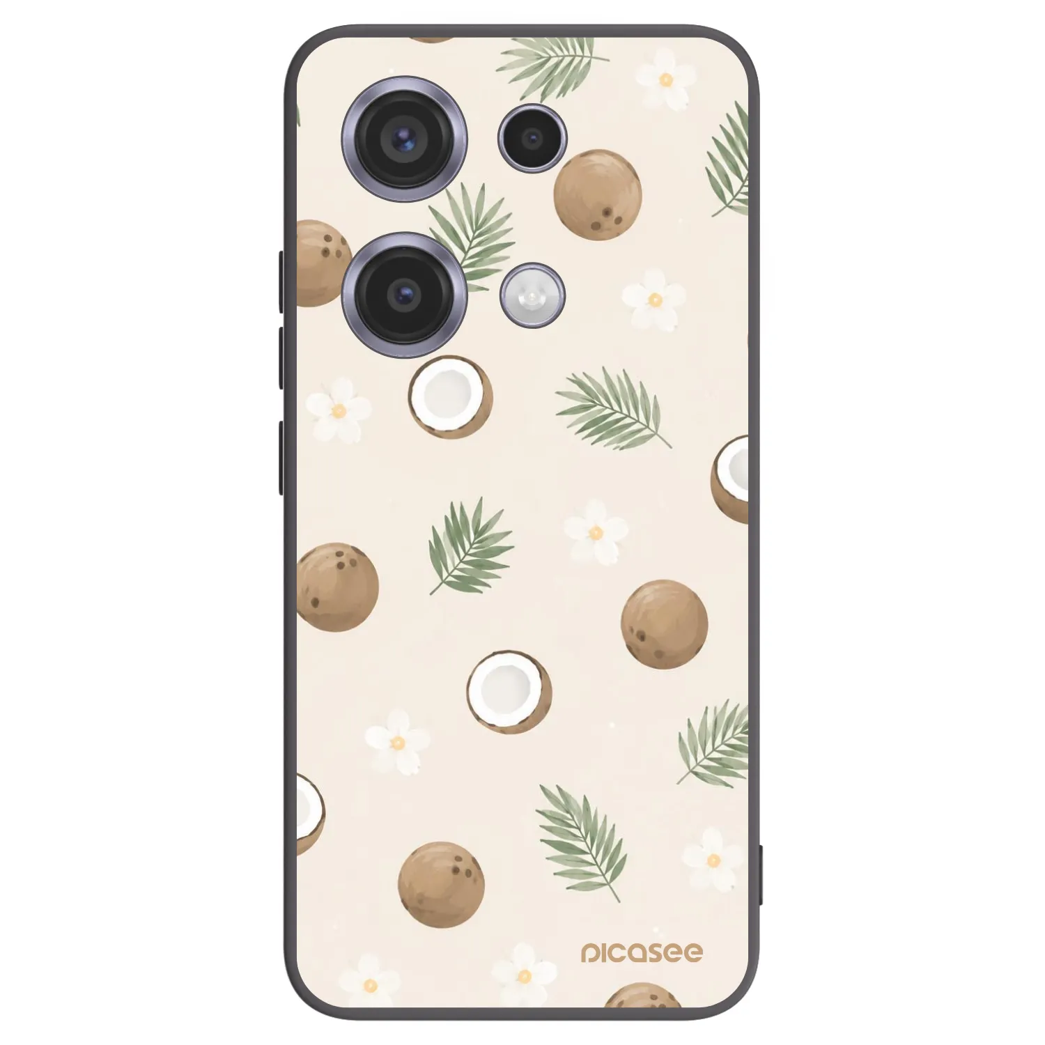 Picasee crna silikonska maskica za Xiaomi Redmi Note 14S - Coconut Breeze