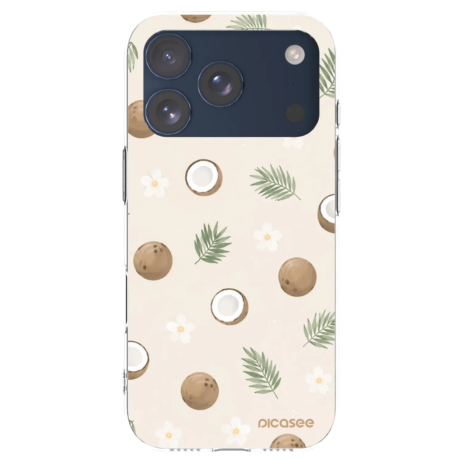 Picasee silikonska prozirna maskica za Apple iPhone 17 Pro - Coconut Breeze