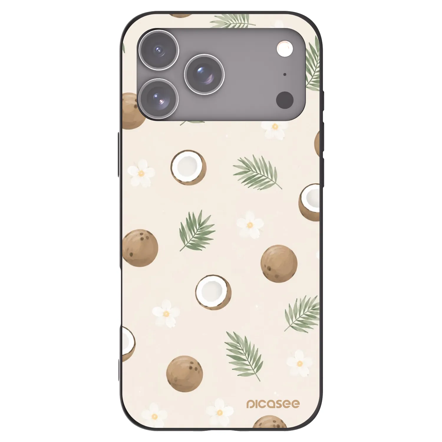 Picasee crna silikonska maskica za Apple iPhone 17 Pro Max - Coconut Breeze