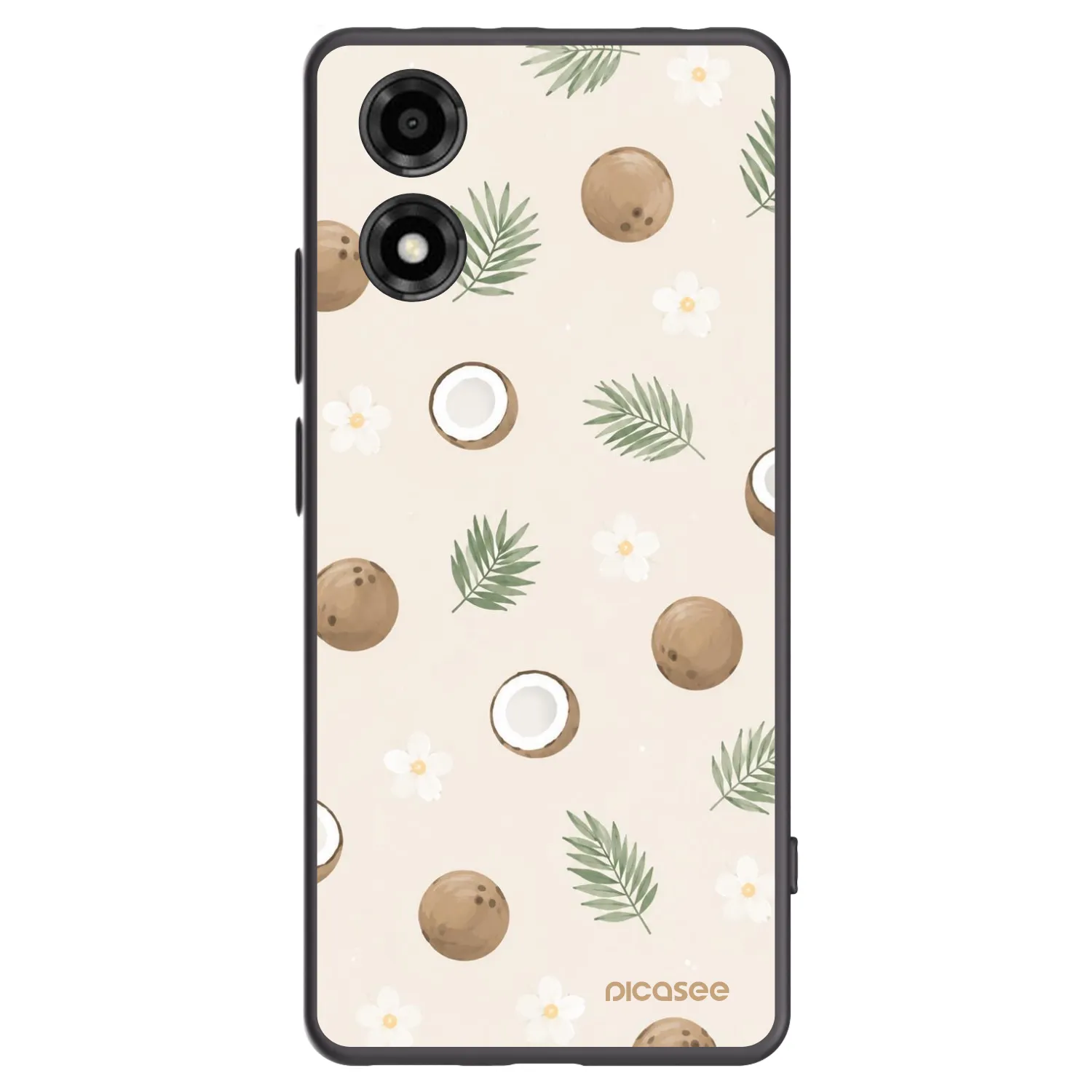 Picasee crna silikonska maskica za Motorola Moto E14 - Coconut Breeze