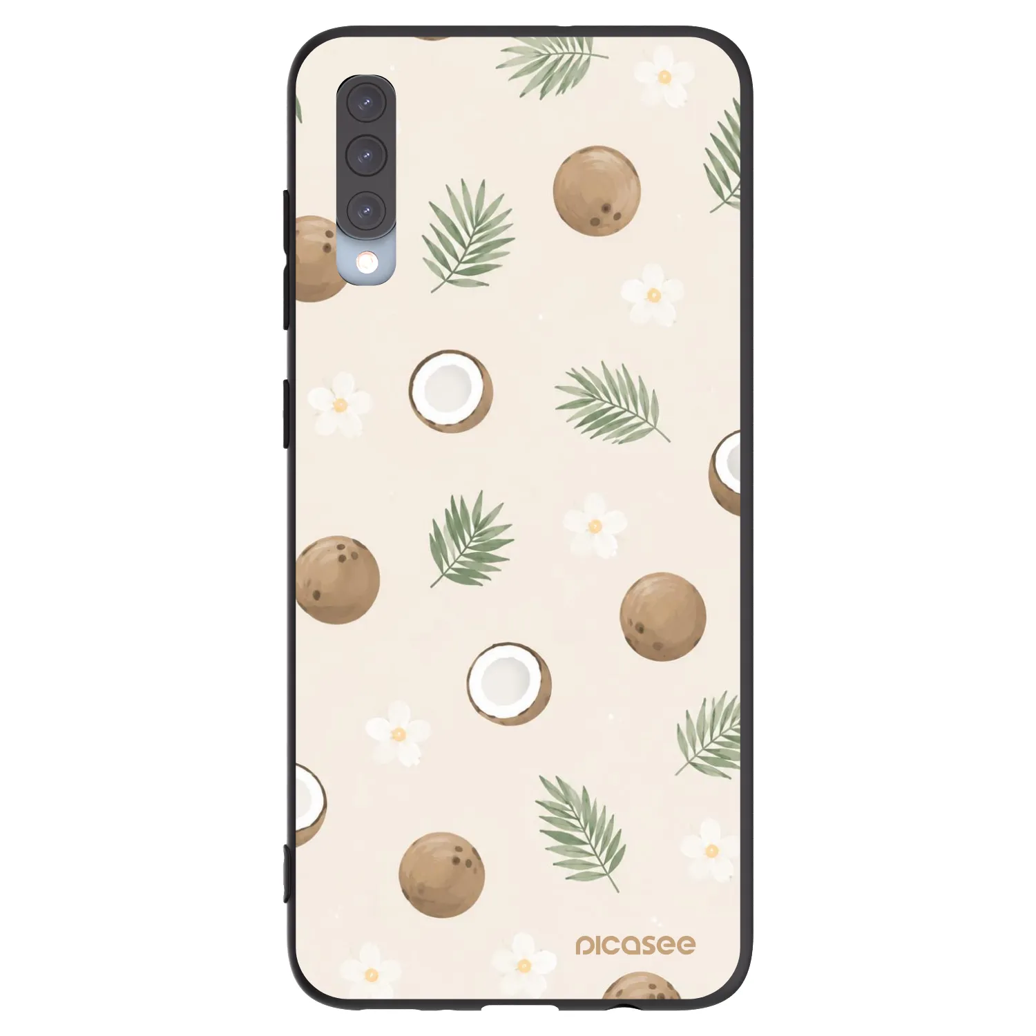 Picasee crna silikonska maskica za Samsung Galaxy A70 A705F - Coconut Breeze