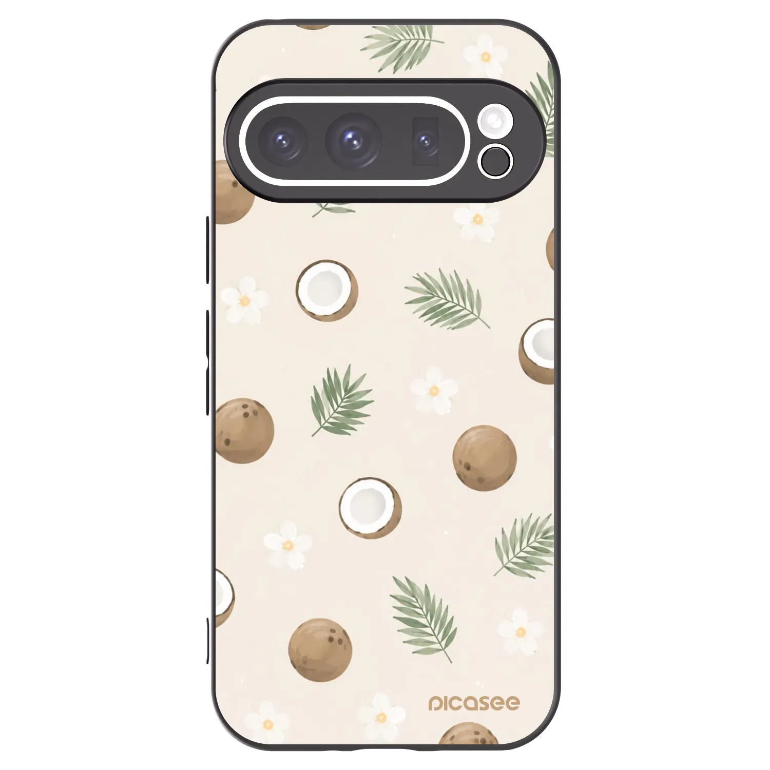 Picasee crna silikonska maskica za Google Pixel 9 Pro XL - Coconut Breeze