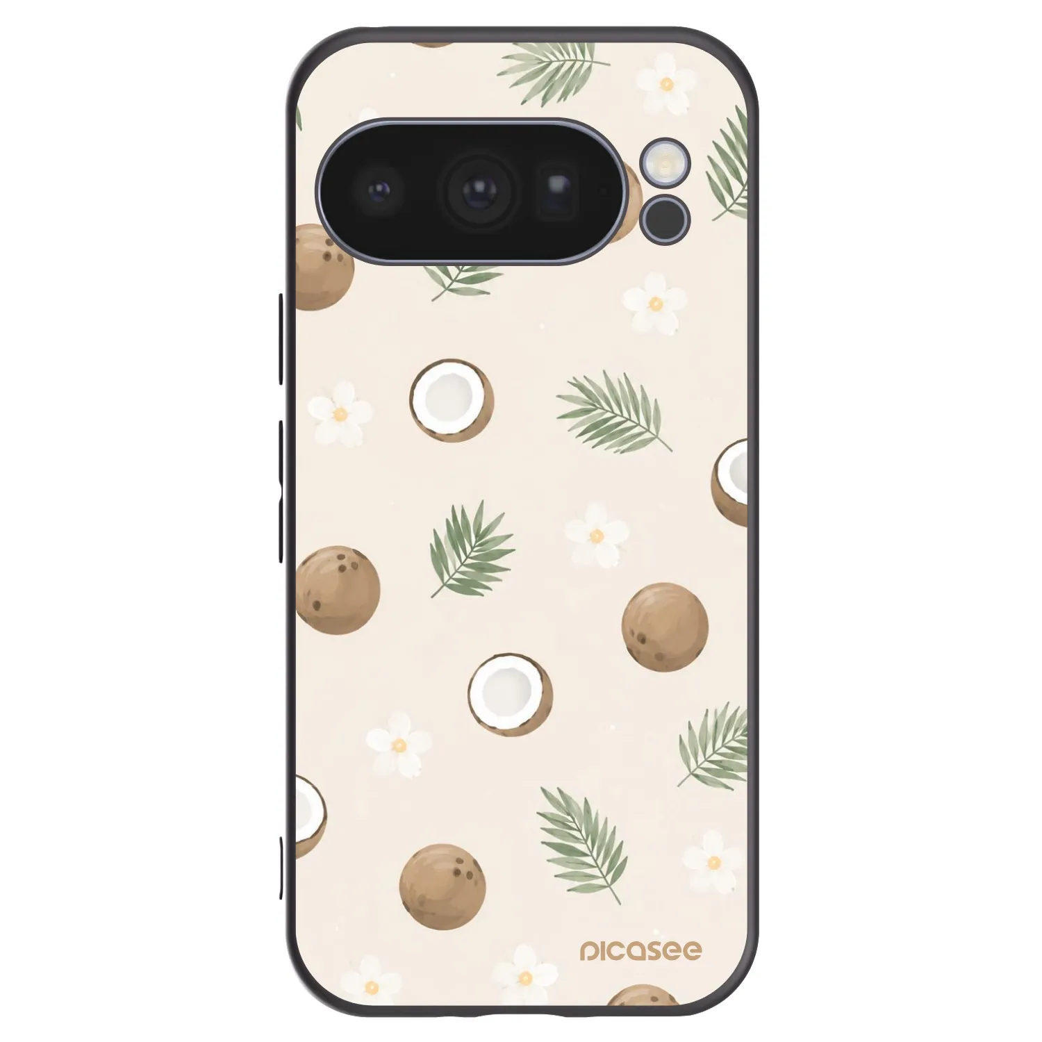 Picasee crna silikonska maskica za Google Pixel 10 Pro - Coconut Breeze