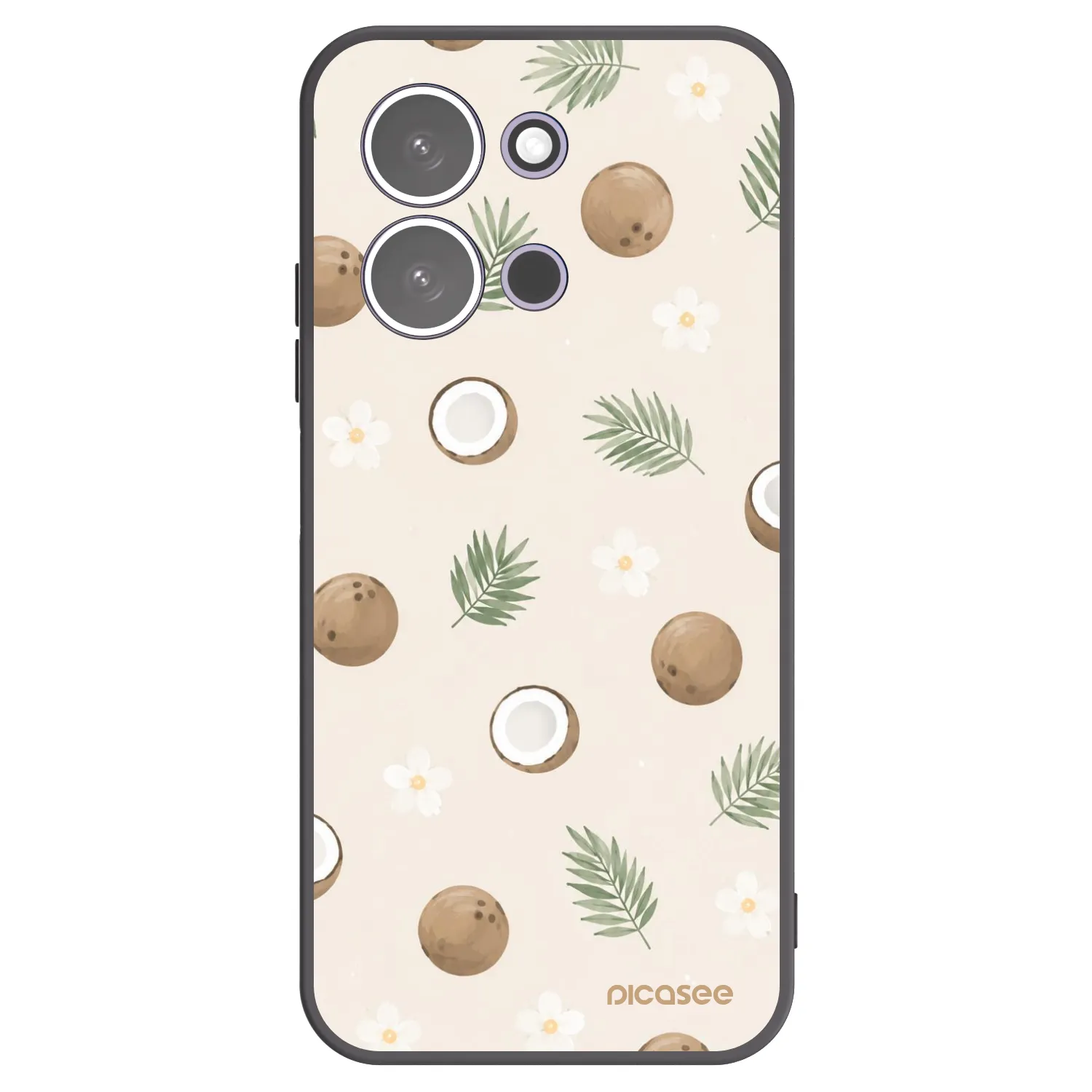Picasee crna silikonska maskica za Xiaomi Redmi 15C 5G - Coconut Breeze