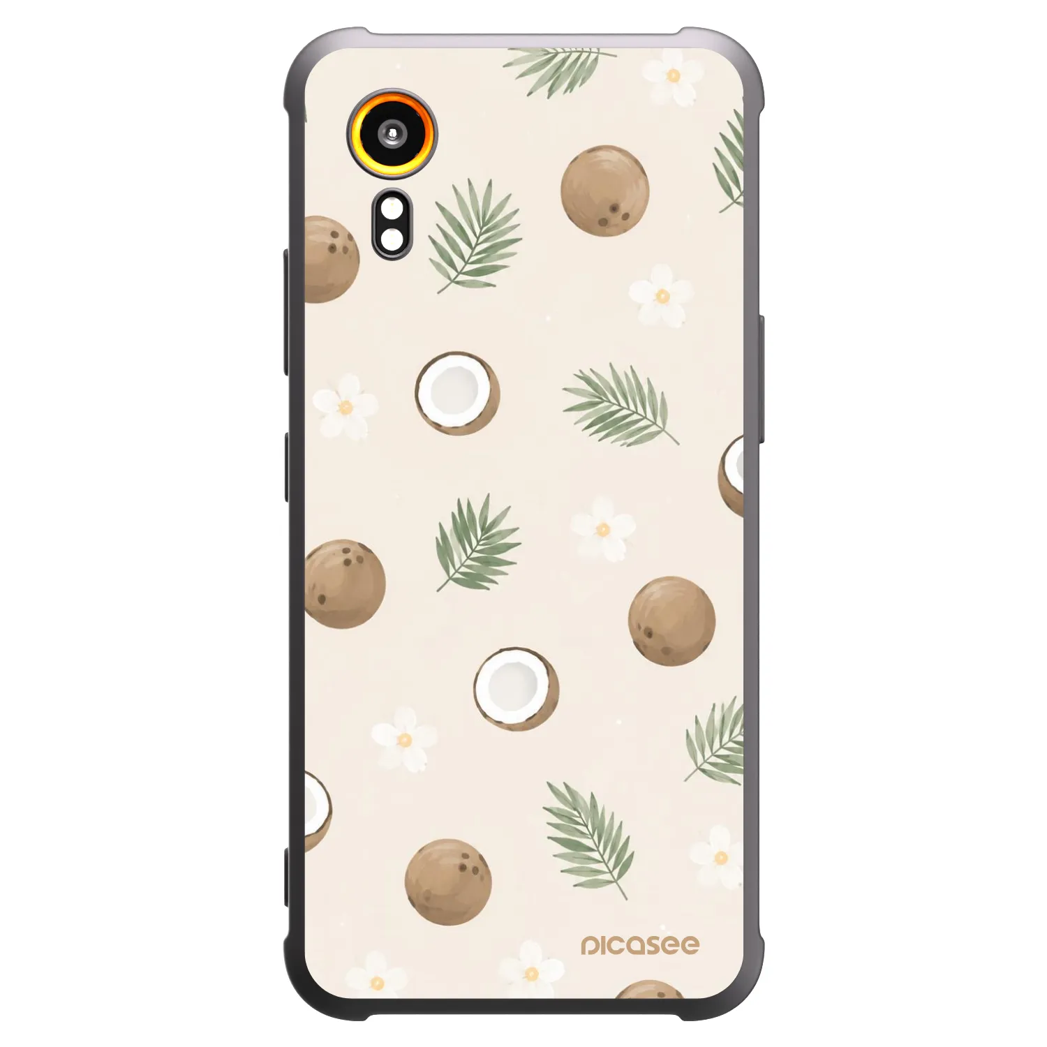 Picasee crna silikonska maskica za Samsung Galaxy Xcover 7 - Coconut Breeze