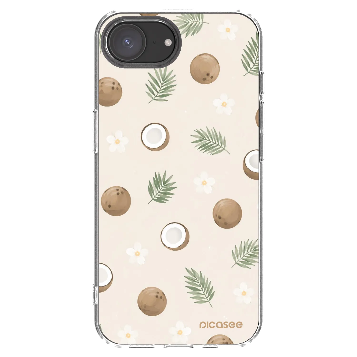 Picasee silikonska prozirna maskica za Apple iPhone 17e - Coconut Breeze