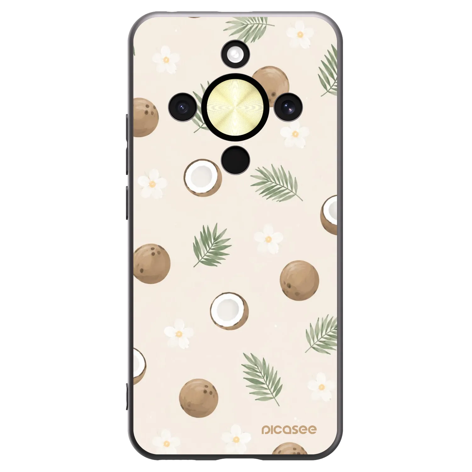 Picasee crna silikonska maskica za Honor Magic8 Lite 5G - Coconut Breeze