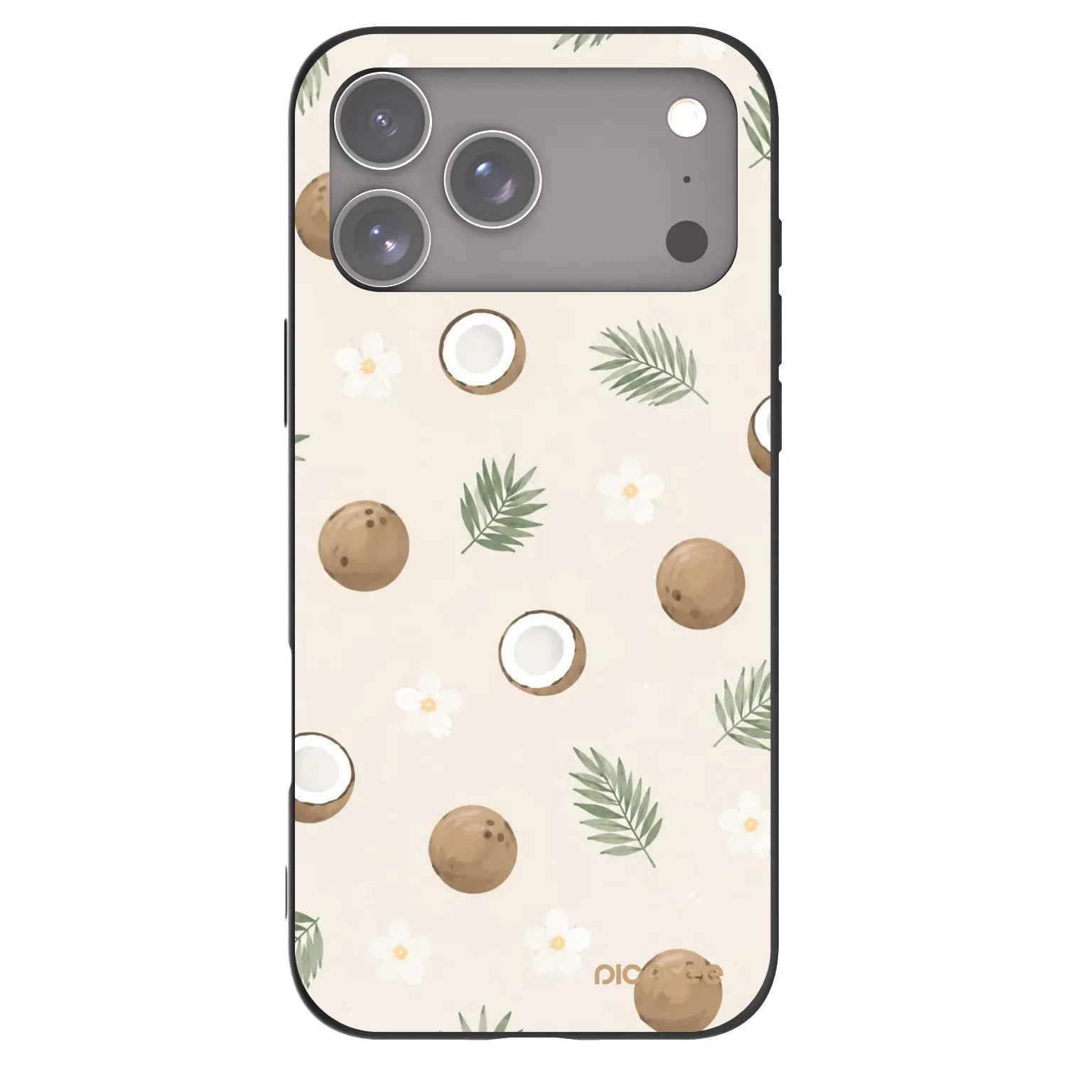 Picasee crna silikonska maskica za Apple iPhone 18 Pro Max - Coconut Breeze