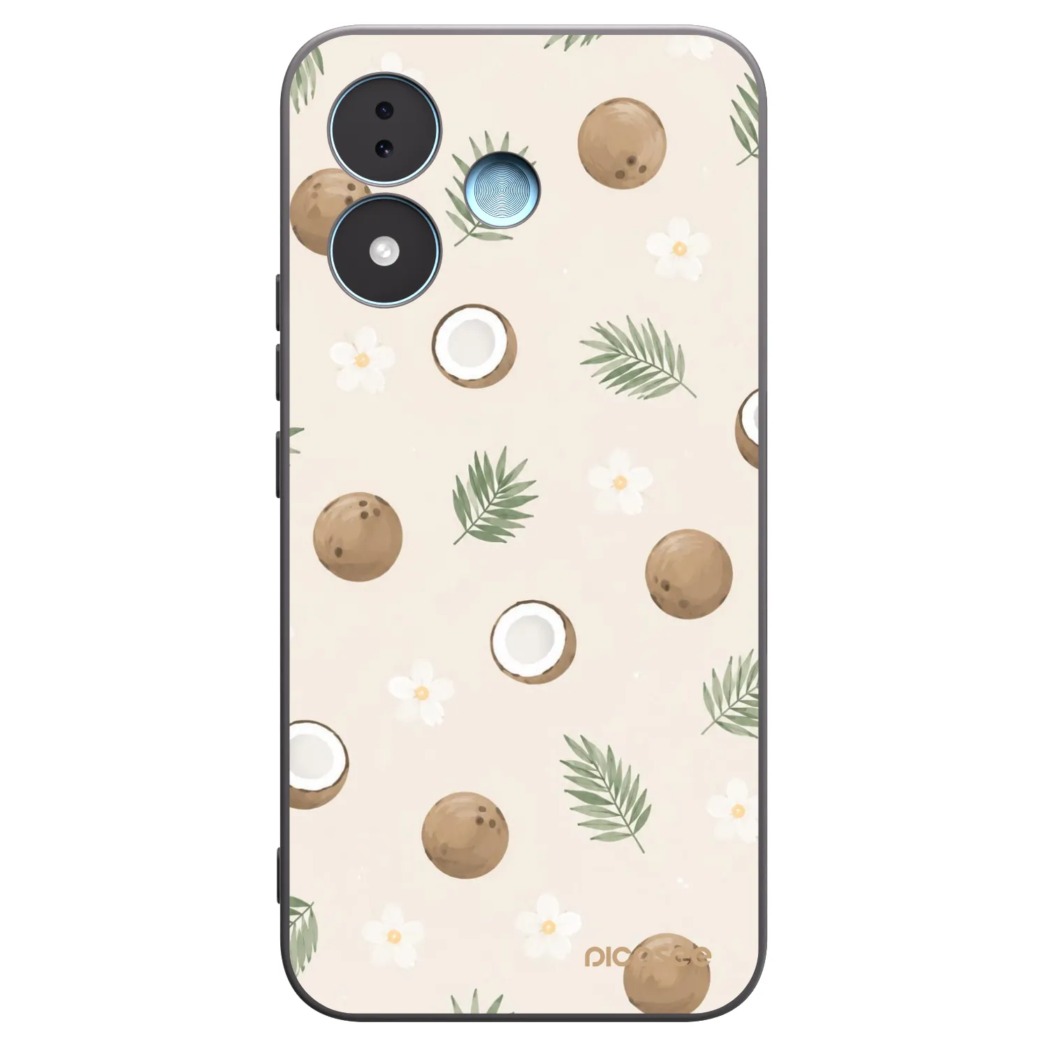Picasee crna silikonska maskica za Xiaomi Redmi Note 17 5G - Coconut Breeze