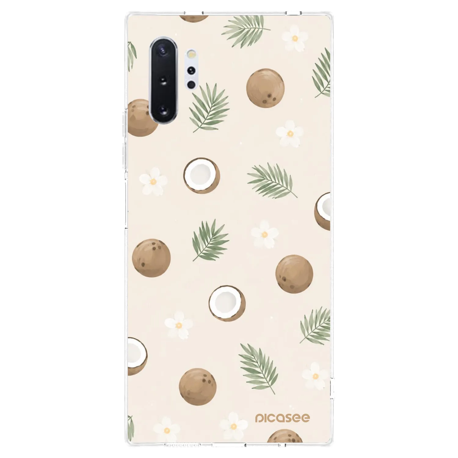 Picasee silikonska prozirna maskica za Samsung Galaxy Note 10+ N975F - Coconut Breeze