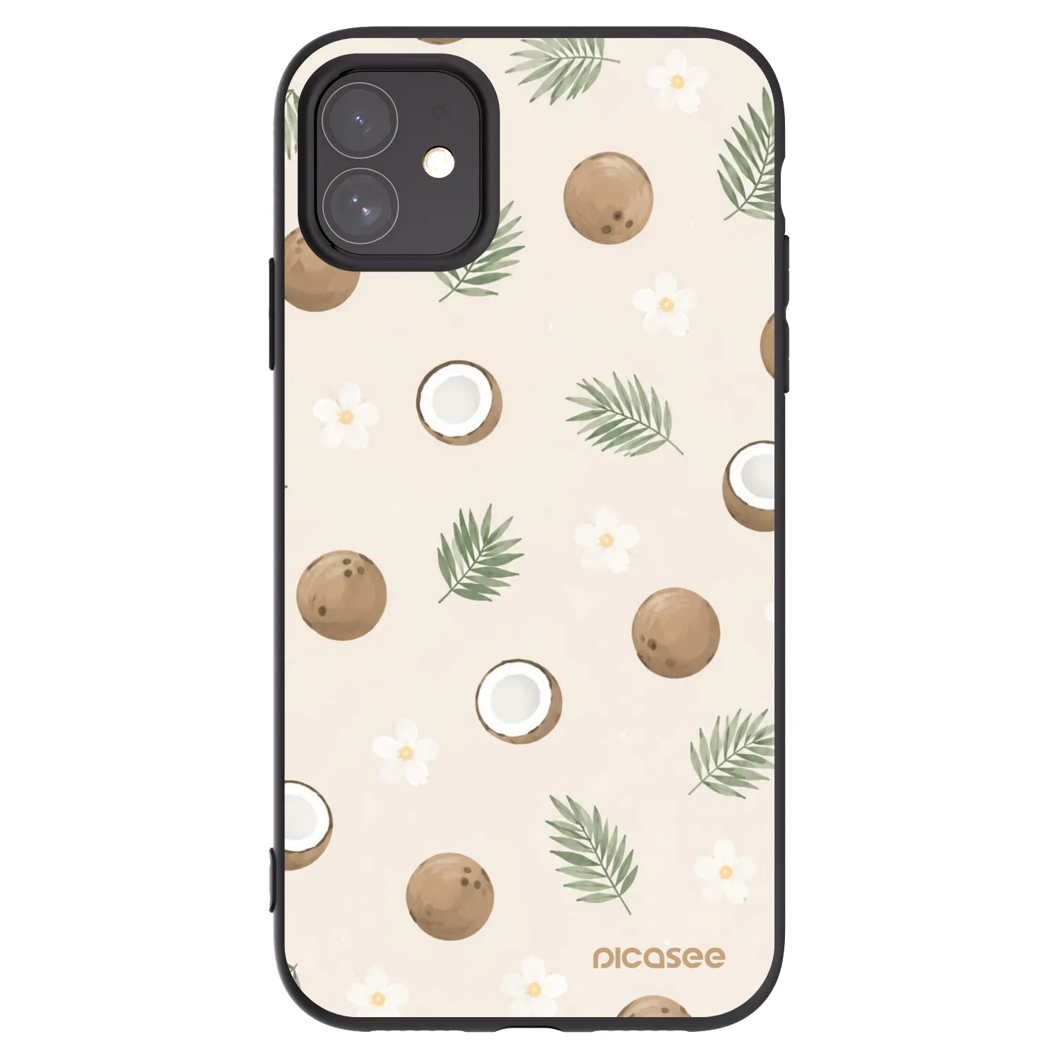 Picasee crna silikonska maskica za Apple iPhone 11 - Coconut Breeze