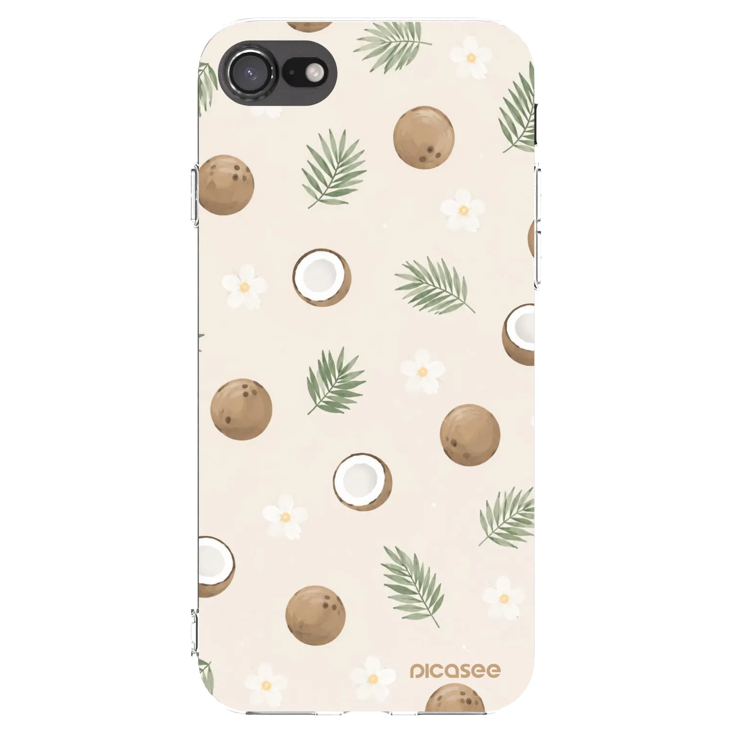 Picasee silikonska prozirna maskica za Apple iPhone 8 - Coconut Breeze