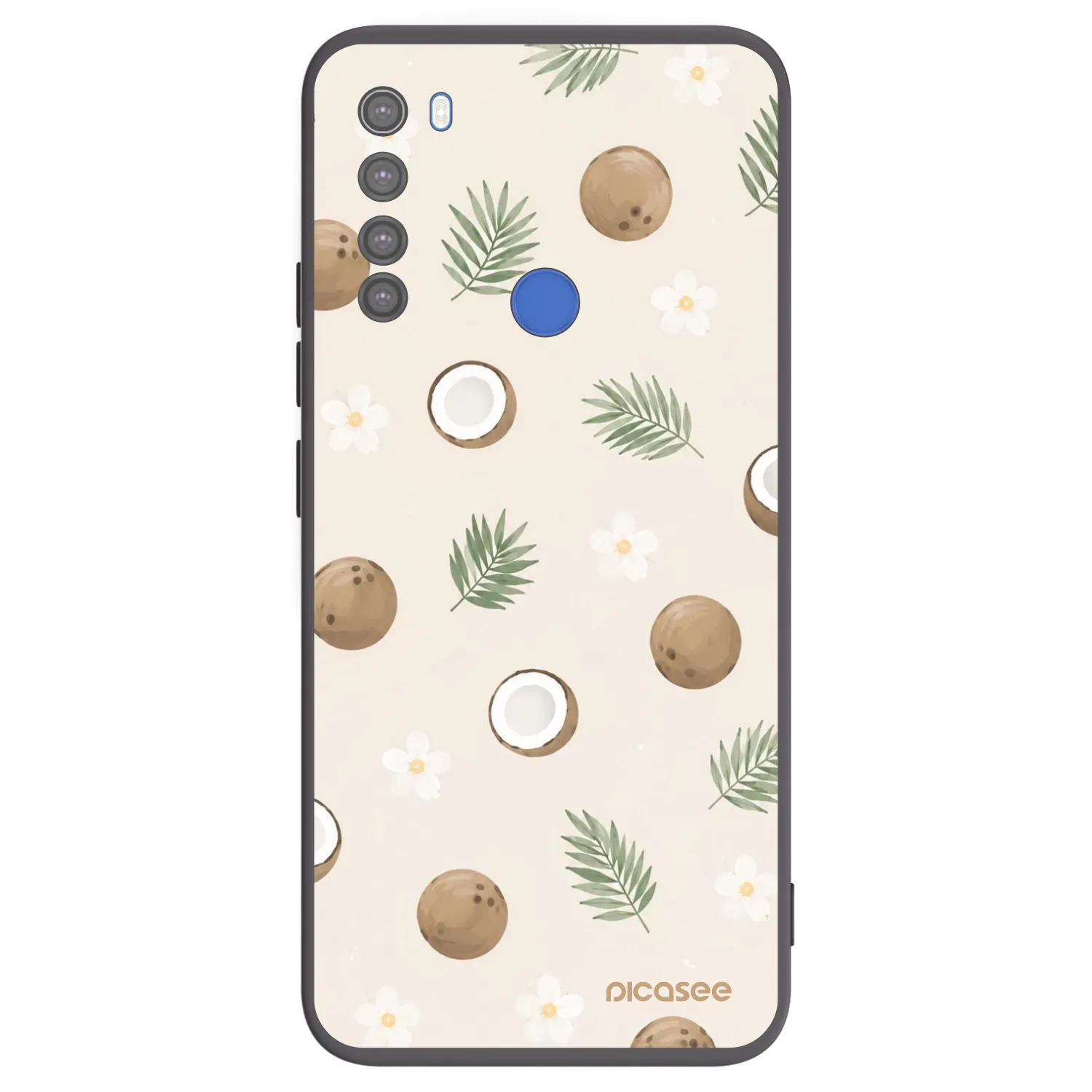 Picasee crna silikonska maskica za Xiaomi Redmi Note 8T - Coconut Breeze