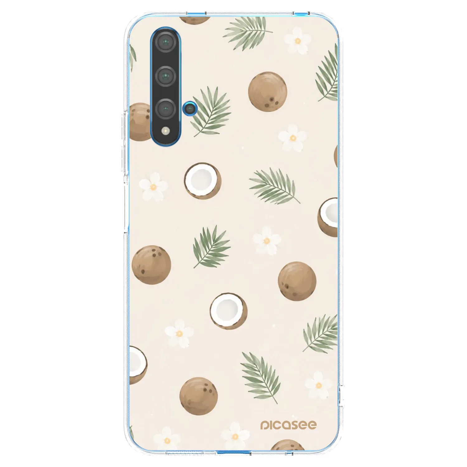 Picasee silikonska prozirna maskica za Huawei Nova 5T - Coconut Breeze