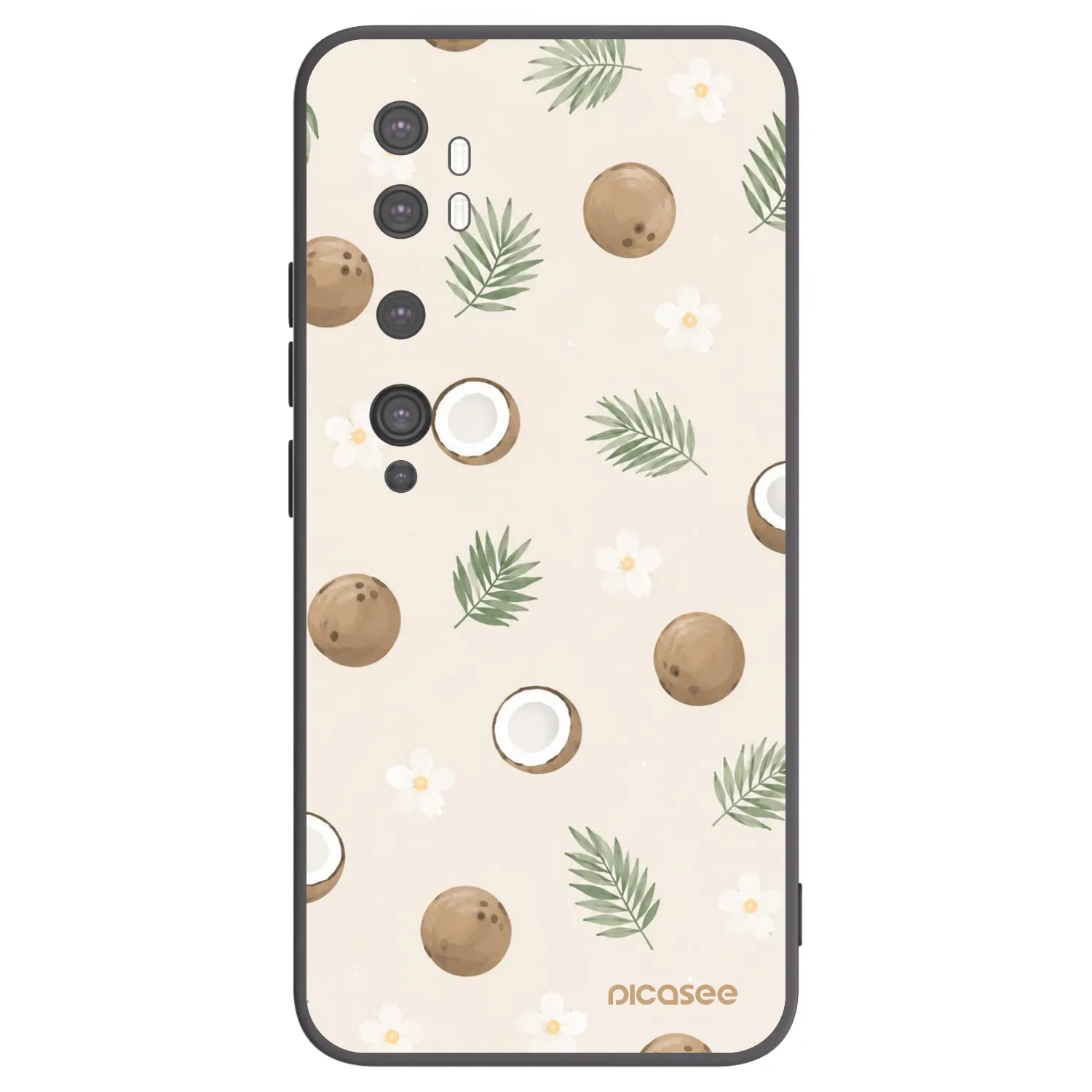 Picasee crna silikonska maskica za Xiaomi Mi Note 10 (Pro) - Coconut Breeze