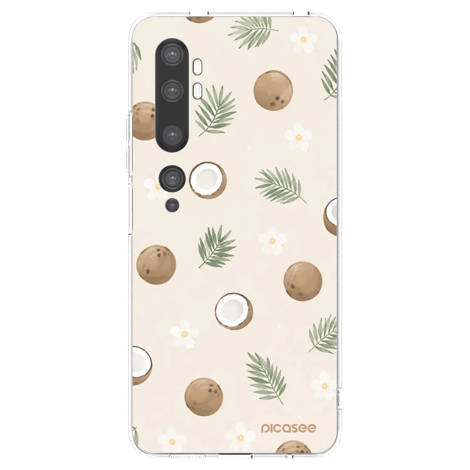 Picasee silikonska prozirna maskica za Xiaomi Mi Note 10 (Pro) - Coconut Breeze