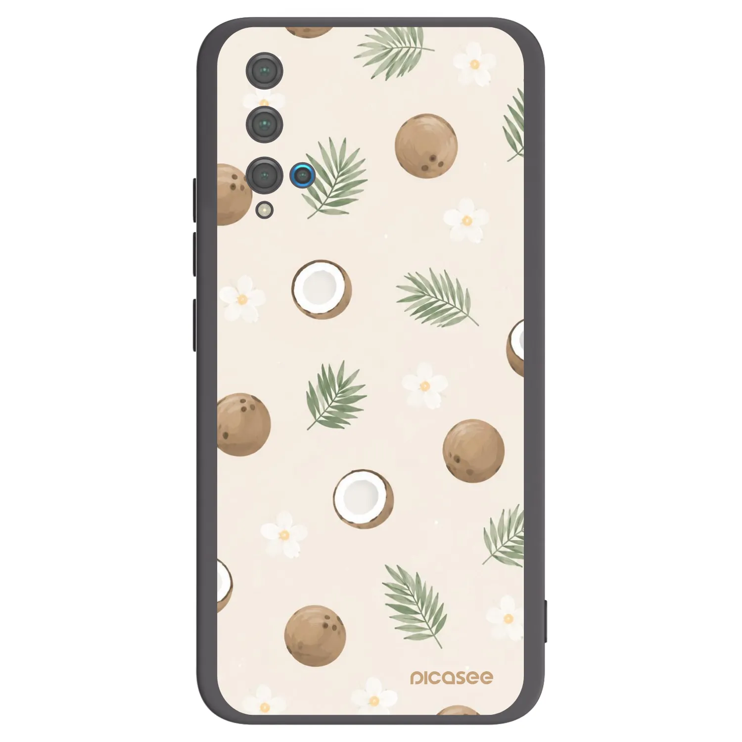 Picasee crna silikonska maskica za Huawei Nova 5T - Coconut Breeze